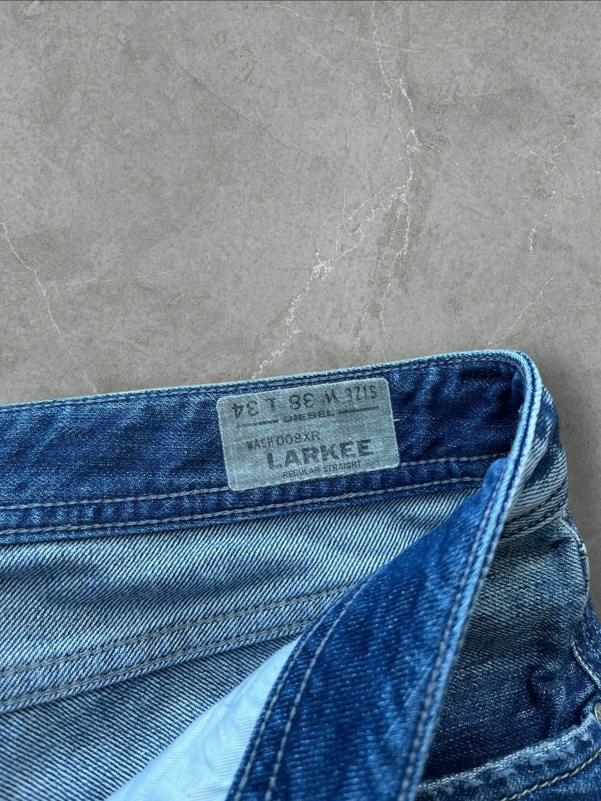 Diesel × Vintage Vintage Diesel Larkee Jeans Pants Faded Blue Italy 38x34 Size US 38 / EU 54 - 5 Thumbnail