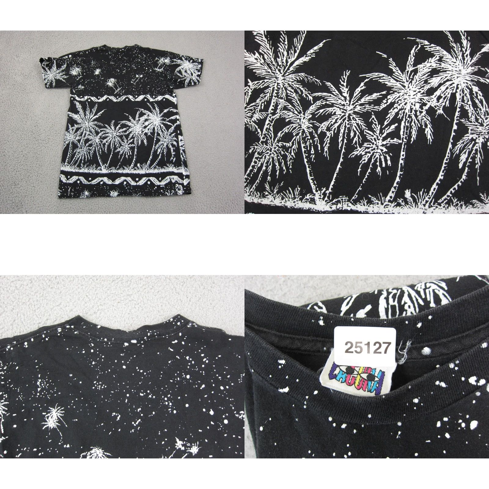 Vintage Laguna Shirt Adult Small Black Palm Trees All Over Print 90s Mens T-Shirt Vintage Size US S / EU 44-46 / 1 - 9 Thumbnail