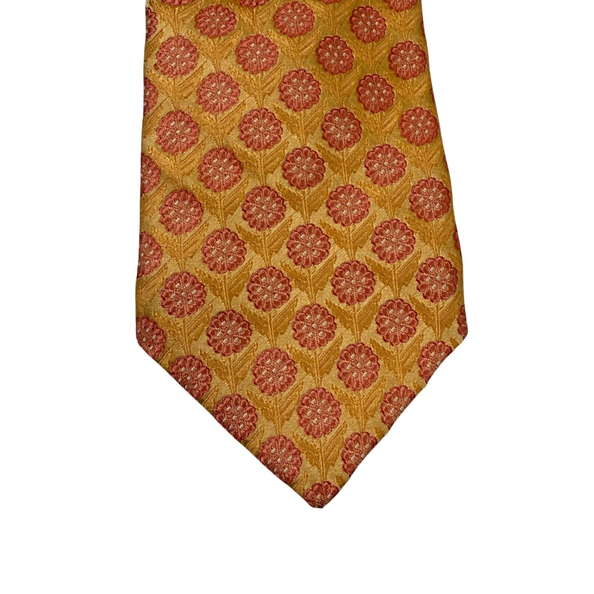 Ike Behar IKE Behar New York Silk Floral Pattern Necktie Hand-Tailored Size ONE SIZE - 7 Thumbnail