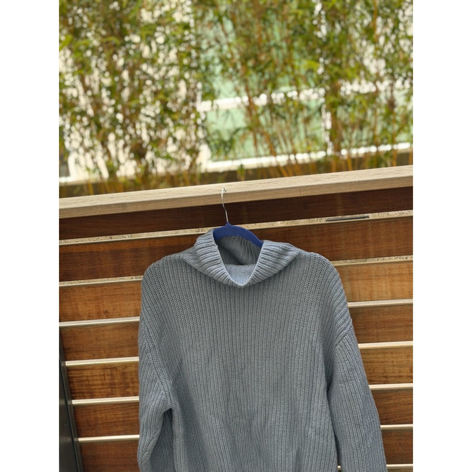 Aritzia Wilfred Aritzia Blue Chunky Knit Turtleneck Sweater Size M Size M / US 6-8 / IT 42-44 - 1 Thumbnail