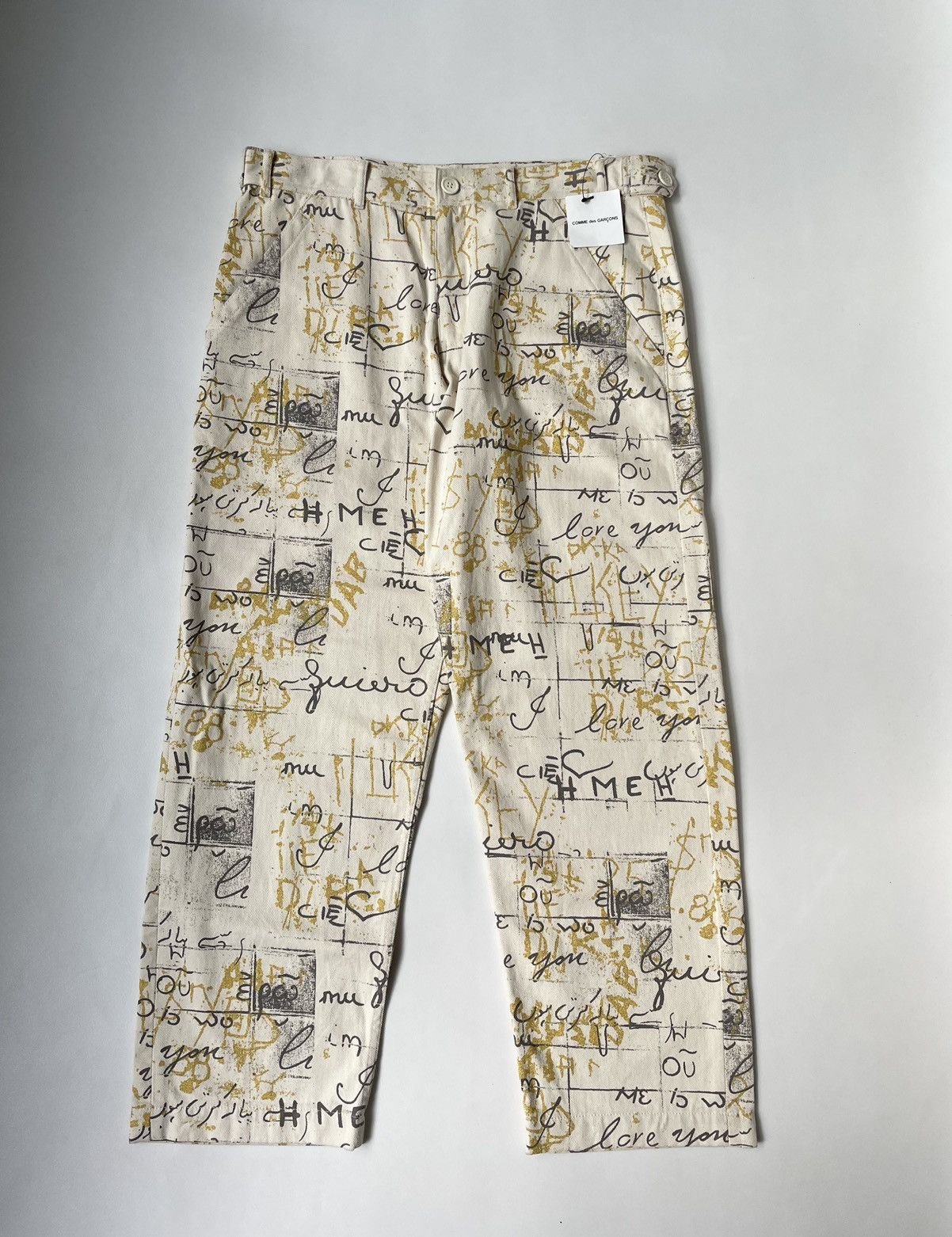 Comme des Garcons S/S 07 ‘Text Print’ Utility Trousers Size US 36 / EU 52 - 1 Thumbnail
