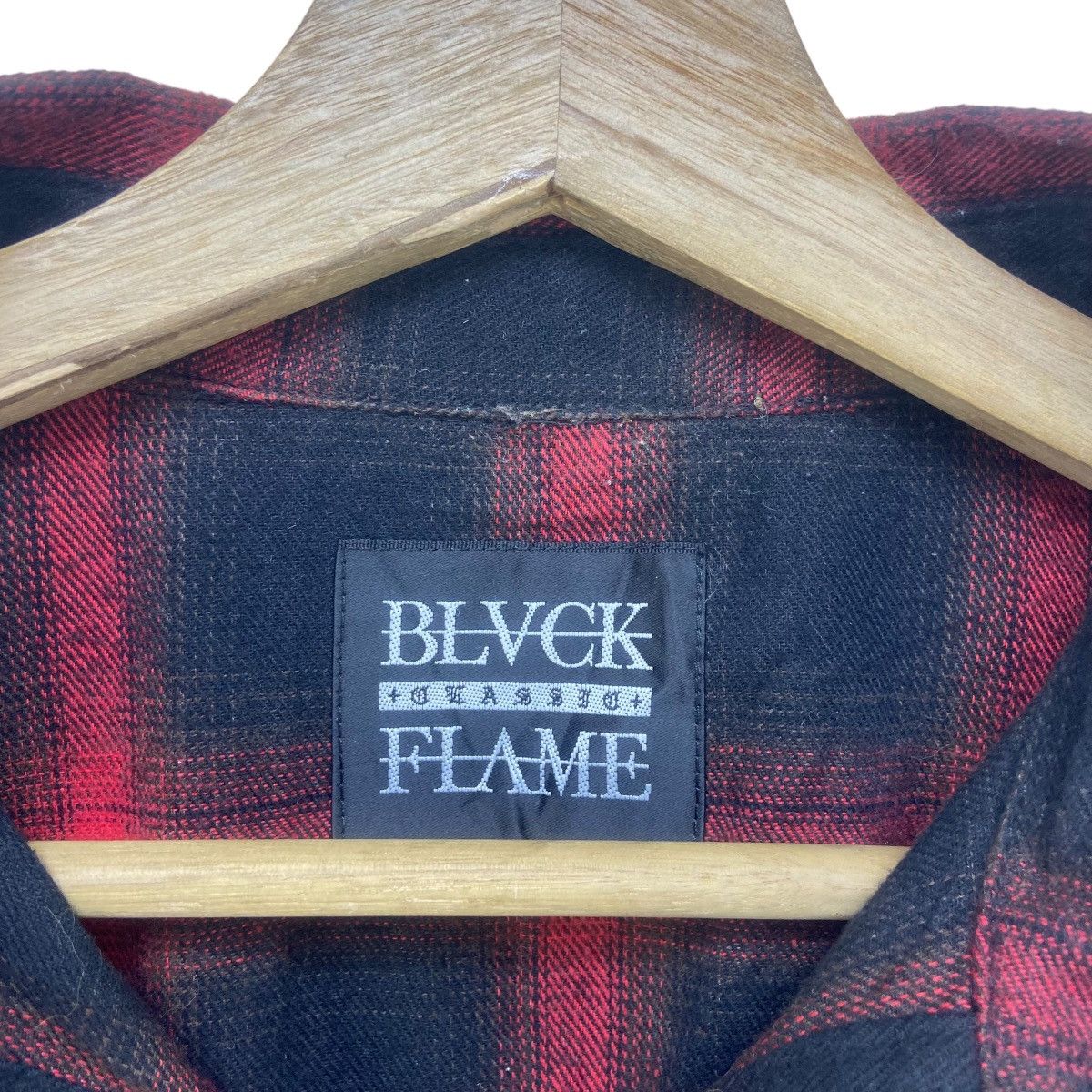 Flannel Japanese Brand Black Flame Gothic Punk Distressed Flannel Size US S / EU 44-46 / 1 - 22 Thumbnail