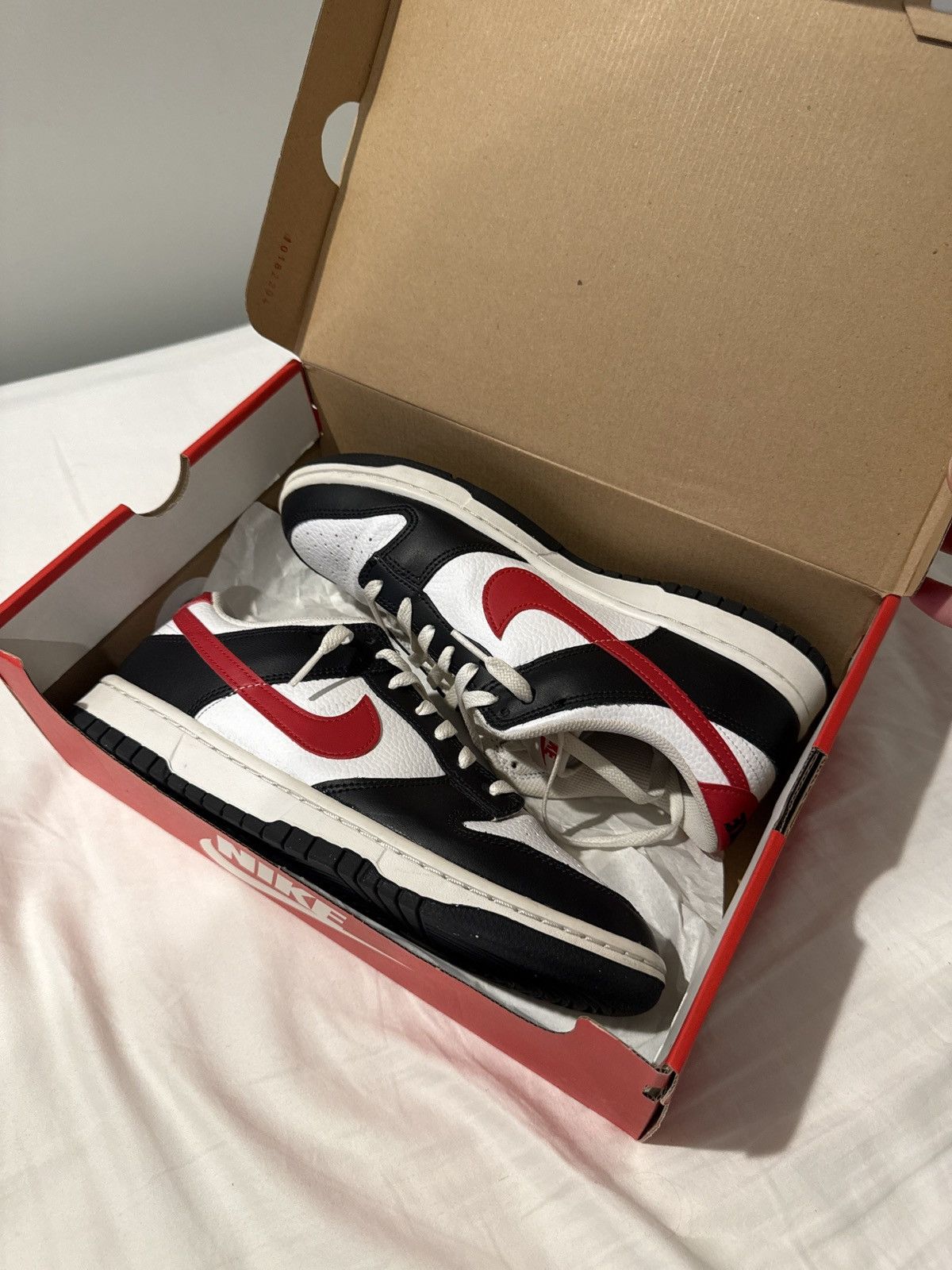 Nike Nike Dunk “Panda Red Swoosh” Size US 10.5 / EU 43-44 - 1 Thumbnail