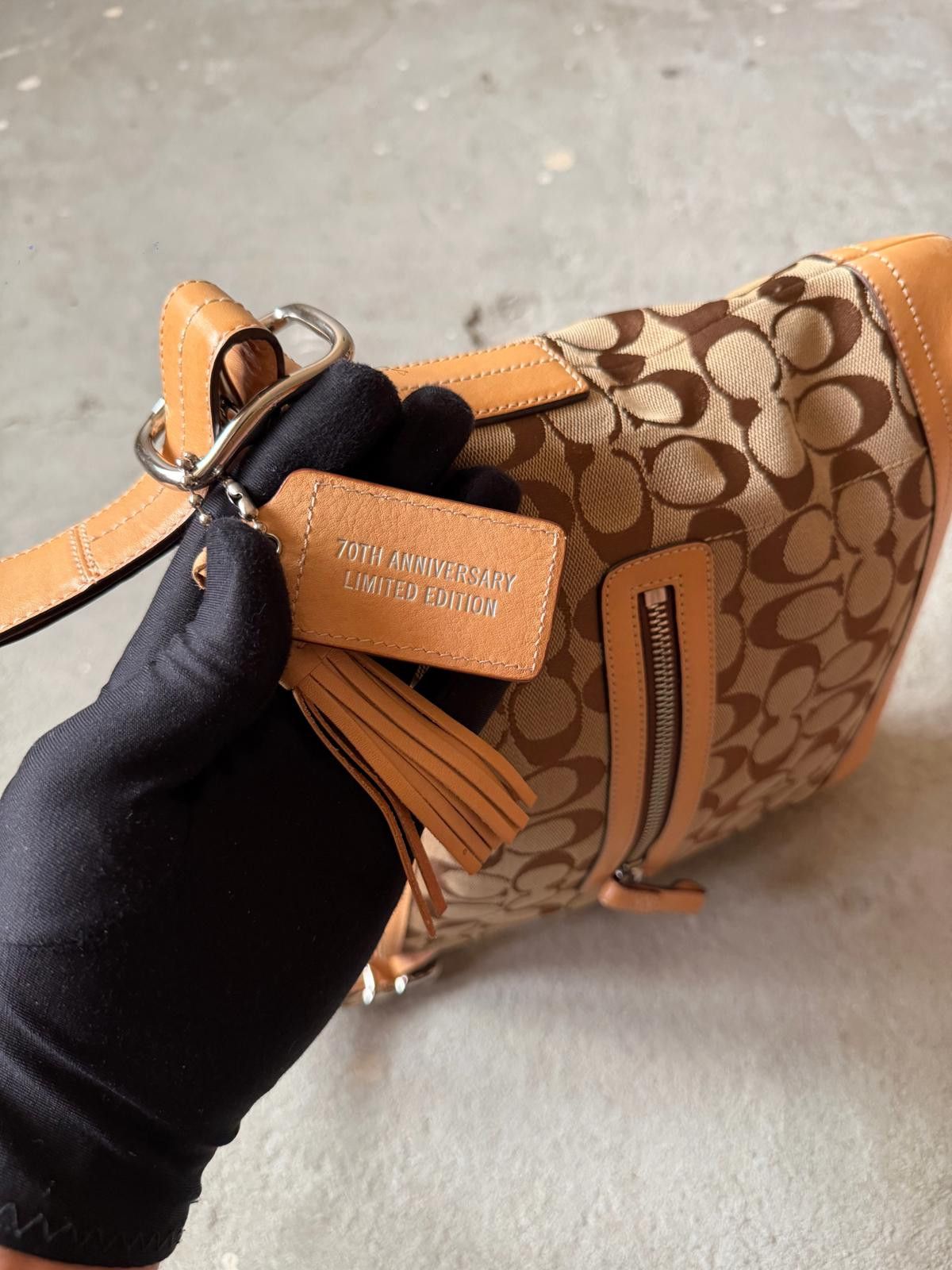 Coach Coach Signature East West Hobo Shoulder Bag Beige Size ONE SIZE - 9 Thumbnail