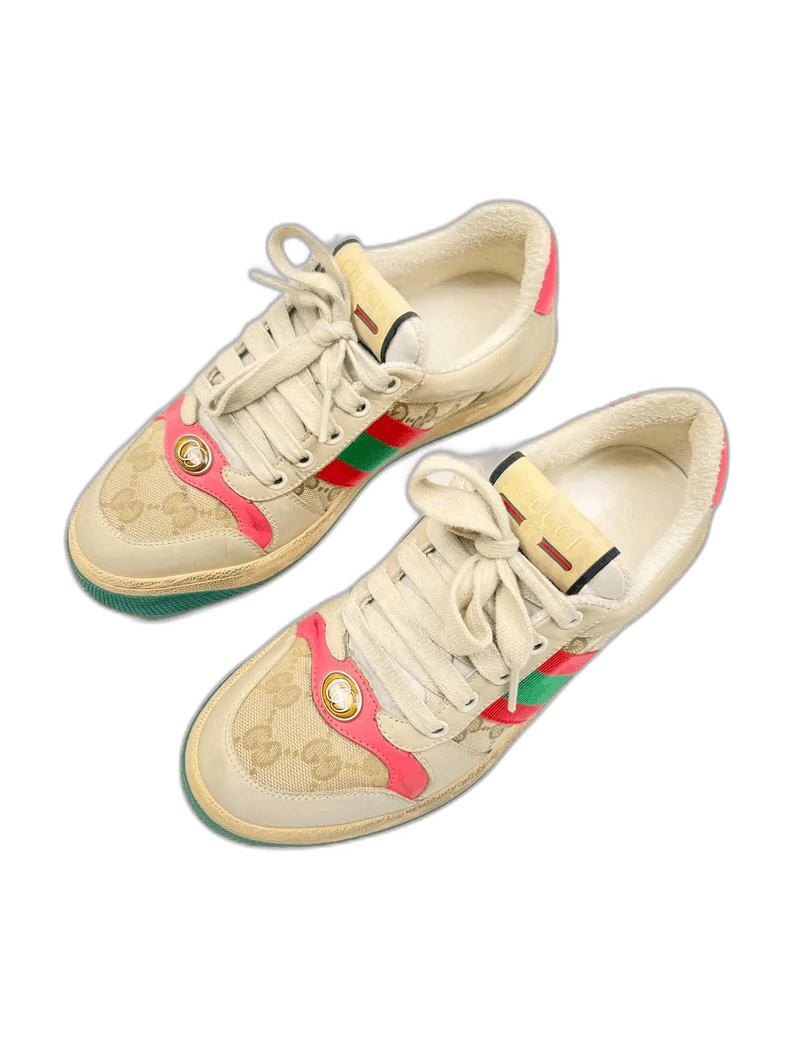 Gucci Gucci Pink Distressed Sneakers Size 36.5-yf Size US 6.5 / EU 39-40 - 1 Thumbnail