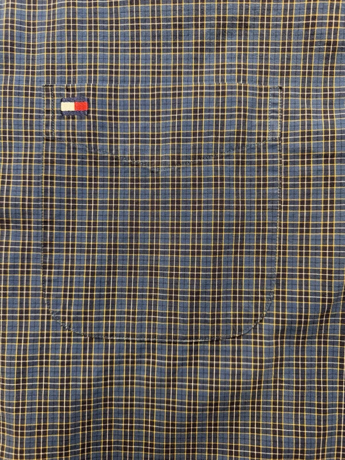 Tommy Hilfiger Tommy Hilfiger Men's Med Blue Plaid LS Button Down [702] Size US M / EU 48-50 / 2 - 5 Thumbnail