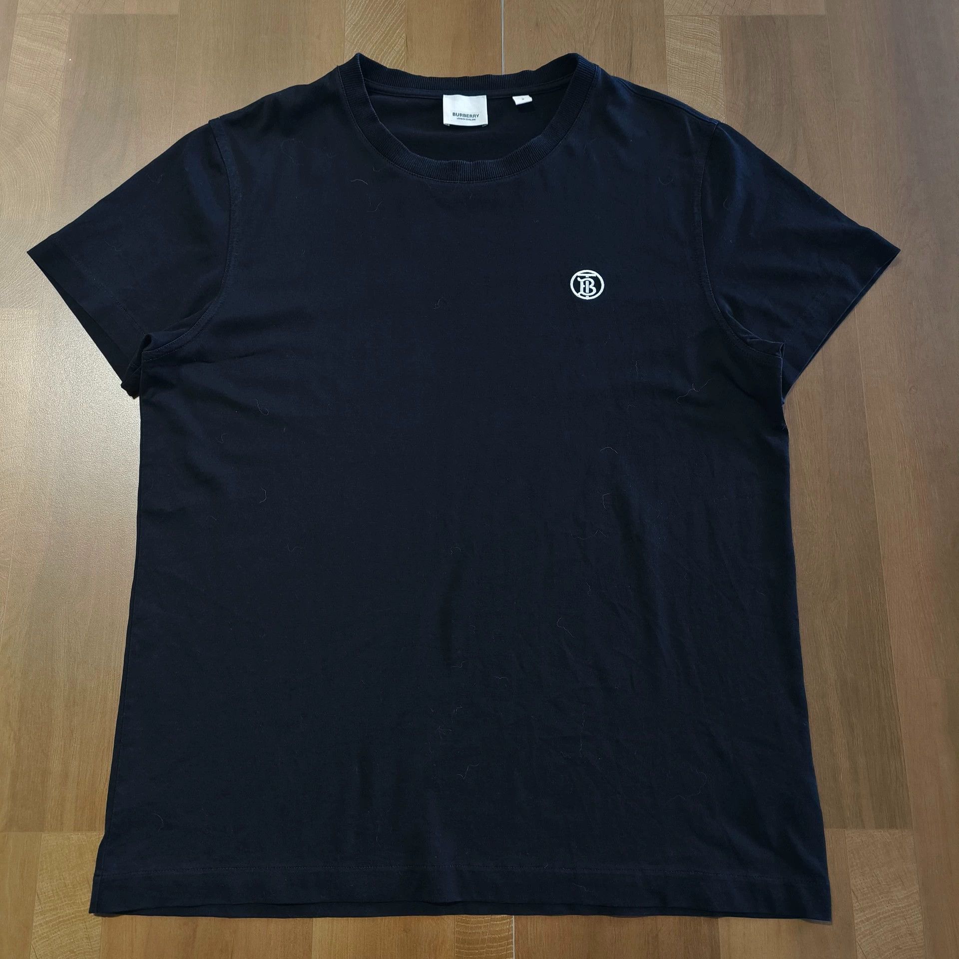 Burberry Burberry Black Embroidered Short Sleeve Tee Size US L / EU 52-54 / 3 - 1 Thumbnail