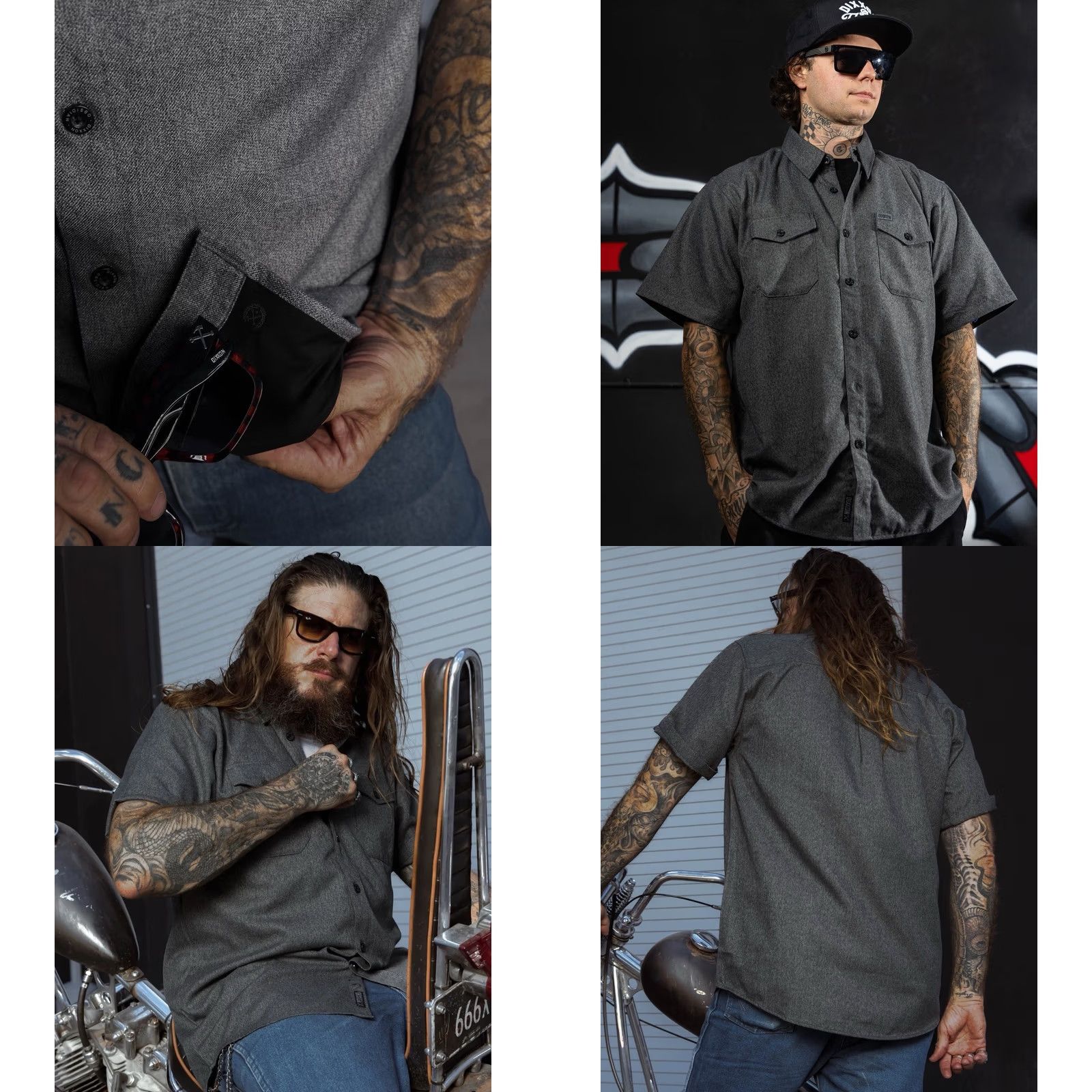 Vintage Dixxon Flannel Co Obsidian Short Sleeve Flannel Shirt Mens L Charcoal Plaid Button-Up Obsidian Theme Metal All Seasons Size US L / EU 52-54 / 3 - 8 Thumbnail