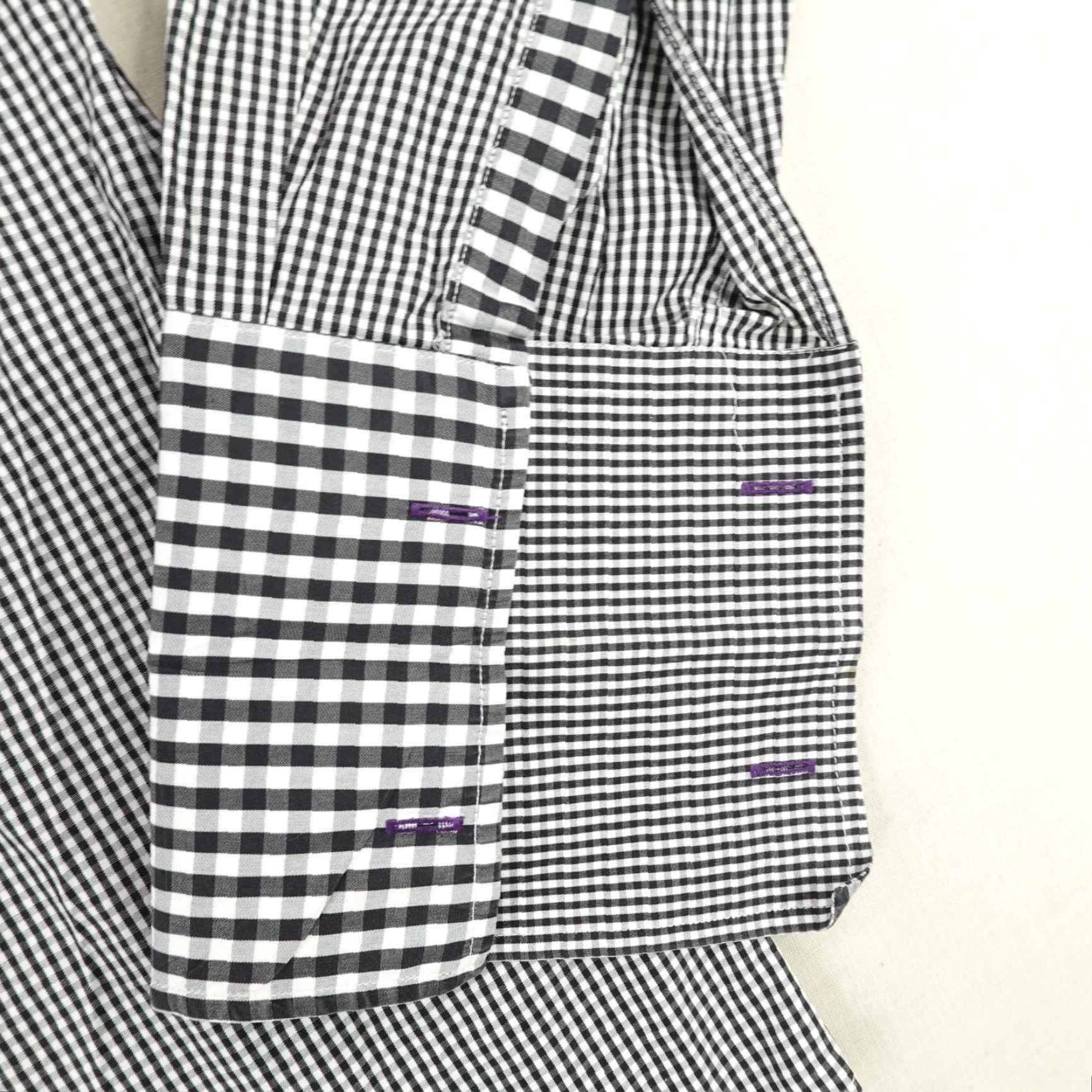 Paul Smith VINTAGE Paul Smith Shirt Mens Large Black White Gingham Plaid Button-Up Two Fold Cuffs 16.5 Breckon? Size US L / EU 52-54 / 3 - 4 Thumbnail