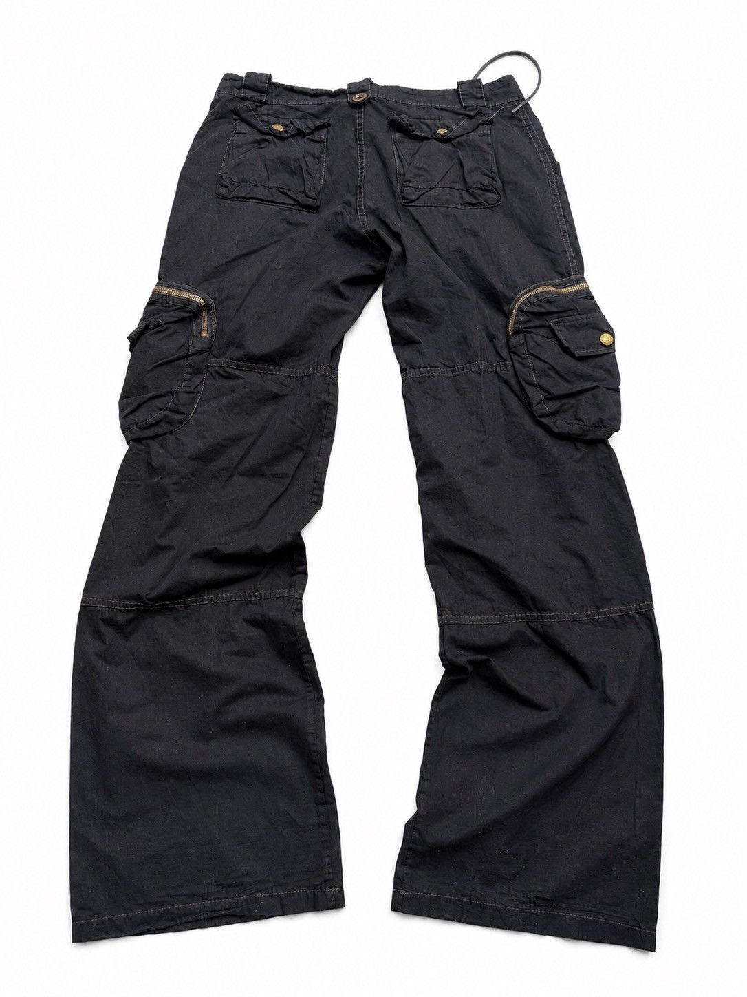 Japanese Brand Vertgarments Lace up flare cargo pants Size US 29 - 2 Thumbnail