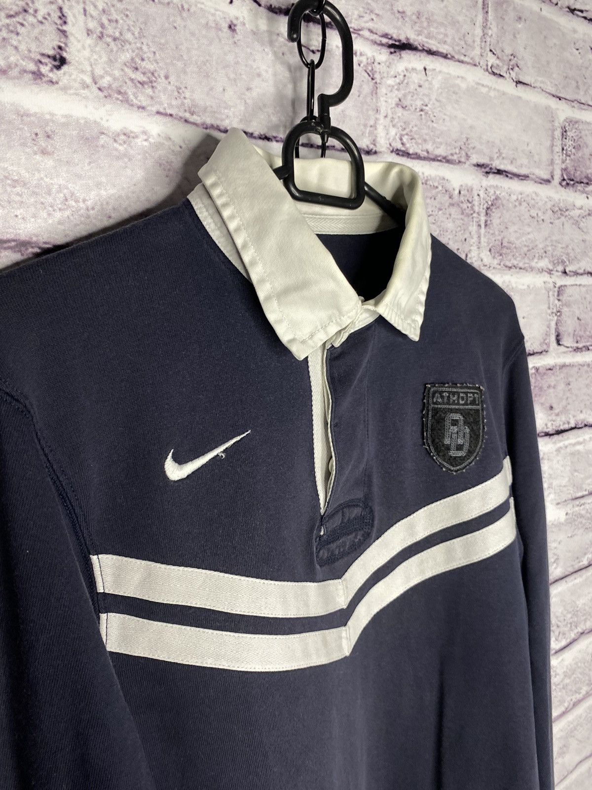 Nike MENS Vintage Nike Adept Rugby Jersey Small Swoosh Logo Size US S / EU 44-46 / 1 - 8 Thumbnail