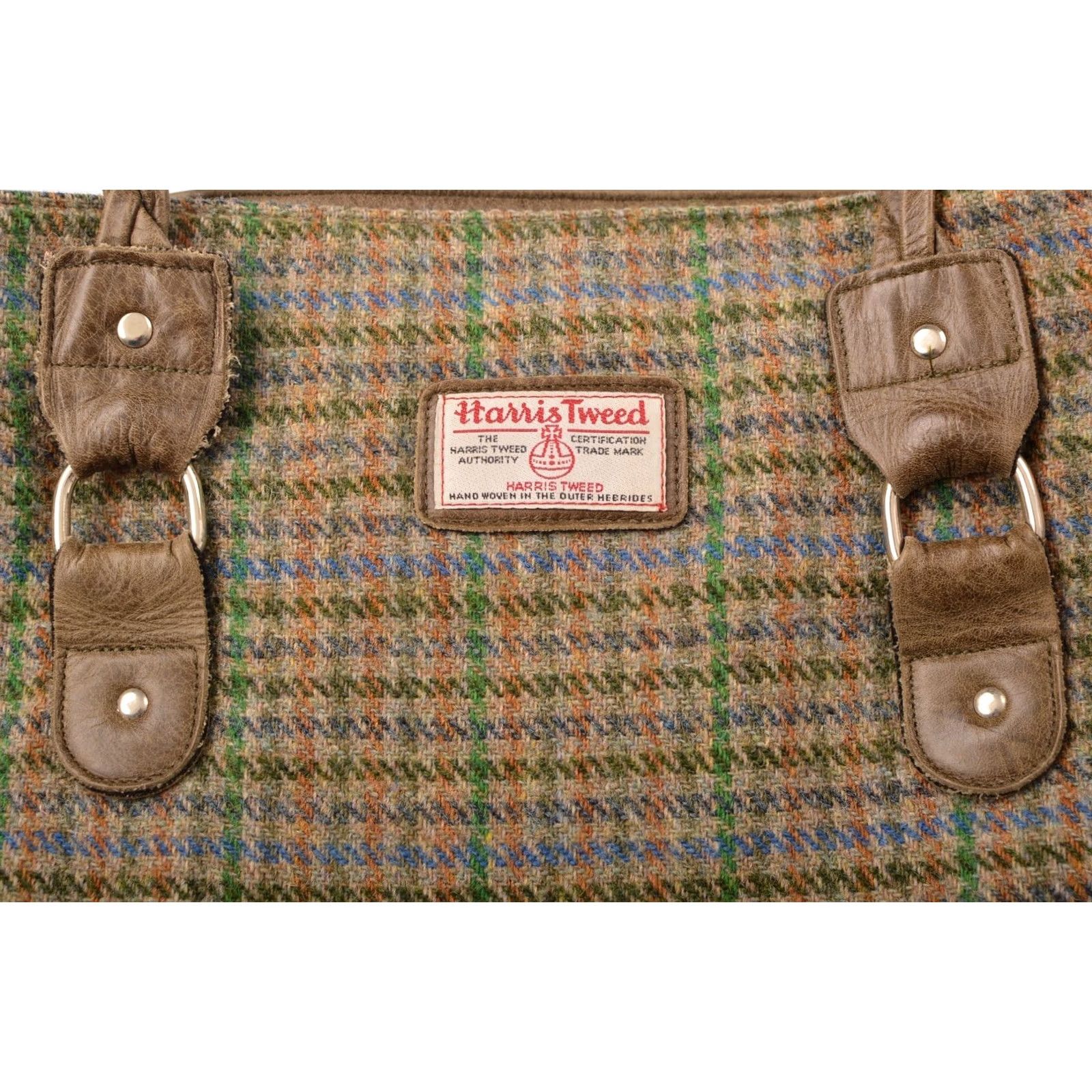 Harris Tweed Harris Tweed Tote Hand Bag Plaid Womens Tote Harris Tweed Multicolor Wool Exterior Material Tweed Plaid Tote Hand Bag Womens Harris Tweed Plaid Size ONE SIZE - 7 Thumbnail