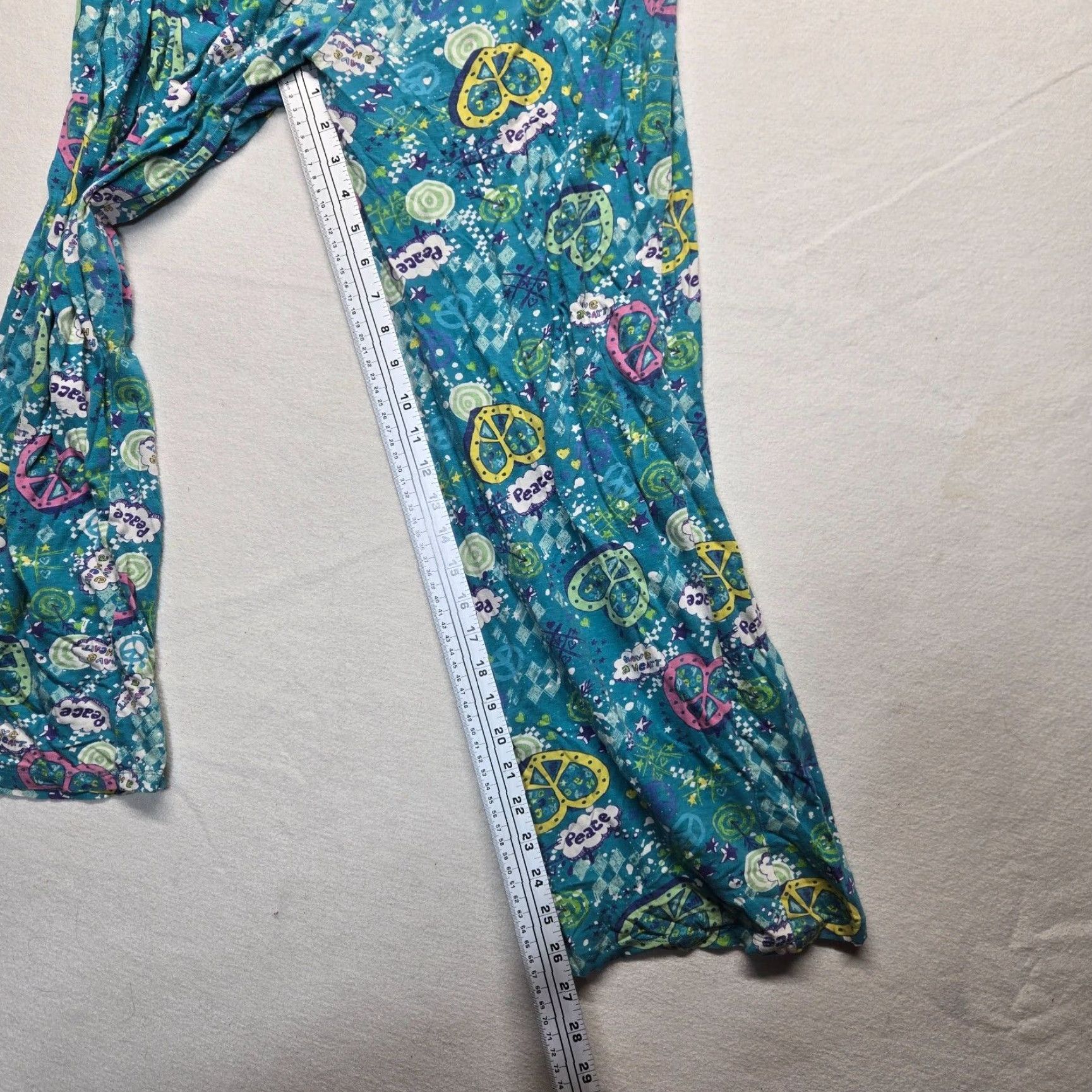Joe Boxer Joe Boxer Pajama Pants Women Medium Blue Peace Ying Yang Christmas Geometric Fleece Polyester Drawstring Knit Sleep Pants M Womens Size 32" / US 10 / IT 46 - 5 Thumbnail