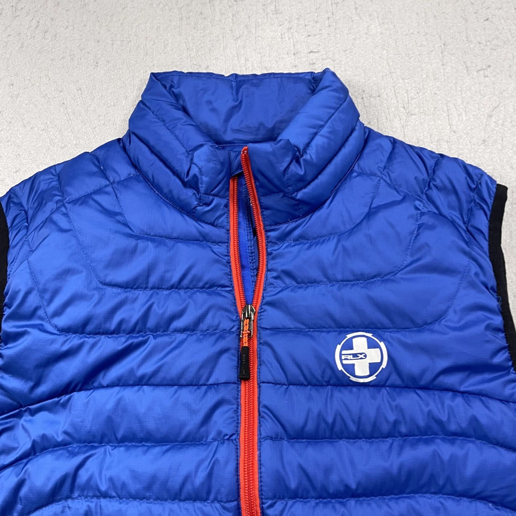 RLX Ralph Lauren RLX Ralph Lauren Vest Mens Large Blue Down Puffer Insulated Outdoor Hiking Ski Jacket Short Zip Pockets Logo Quilted Zipper Stand-Up Collar Mens Vest Size US L / EU 52-54 / 3 - 2 Thumbnail