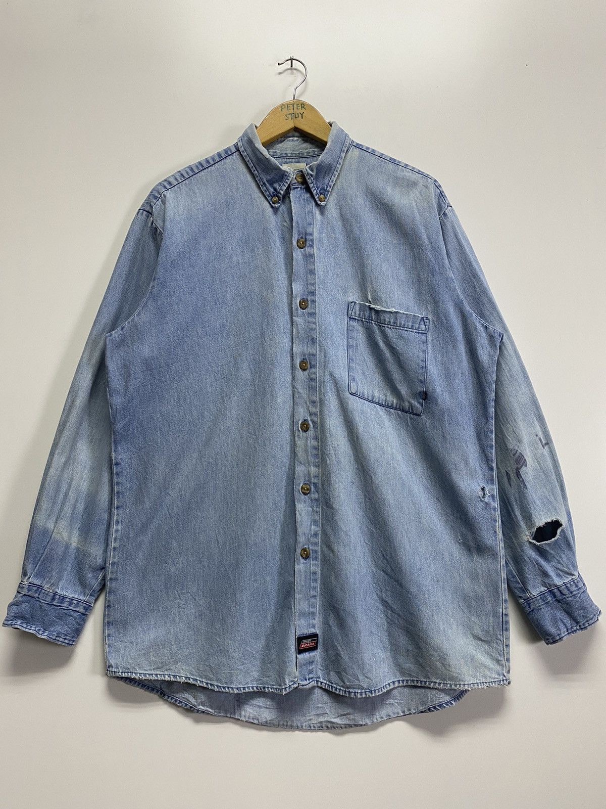Dickies × Vintage Vintage Dickies Distressed Denim Size US L / EU 52-54 / 3 - 3 Thumbnail
