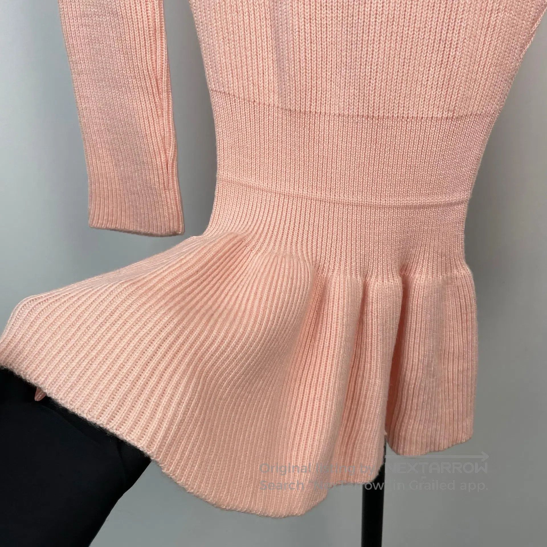 Dior Dior Nude Pink Long Sleeve Waist-Tie Knit Sweater Dress| Size XS / US 0-2 / IT 36-38 - 7 Thumbnail