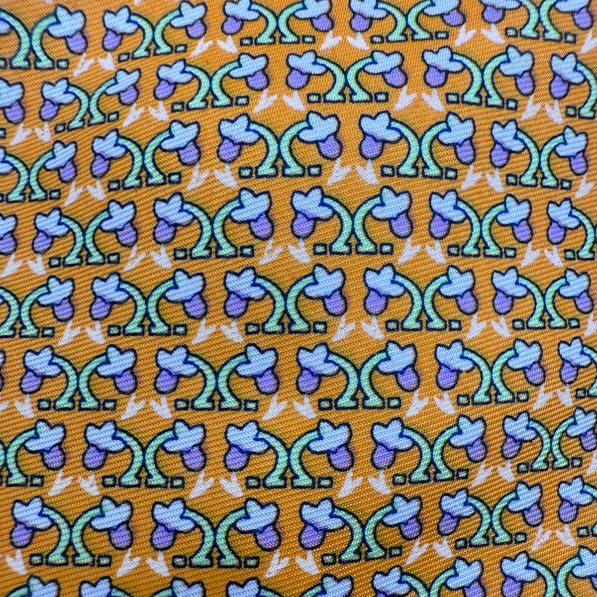 Salvatore Ferragamo Salvatore Ferragamo Silk Tie,Orange, Made in Italy, Like New Size ONE SIZE - 3 Thumbnail