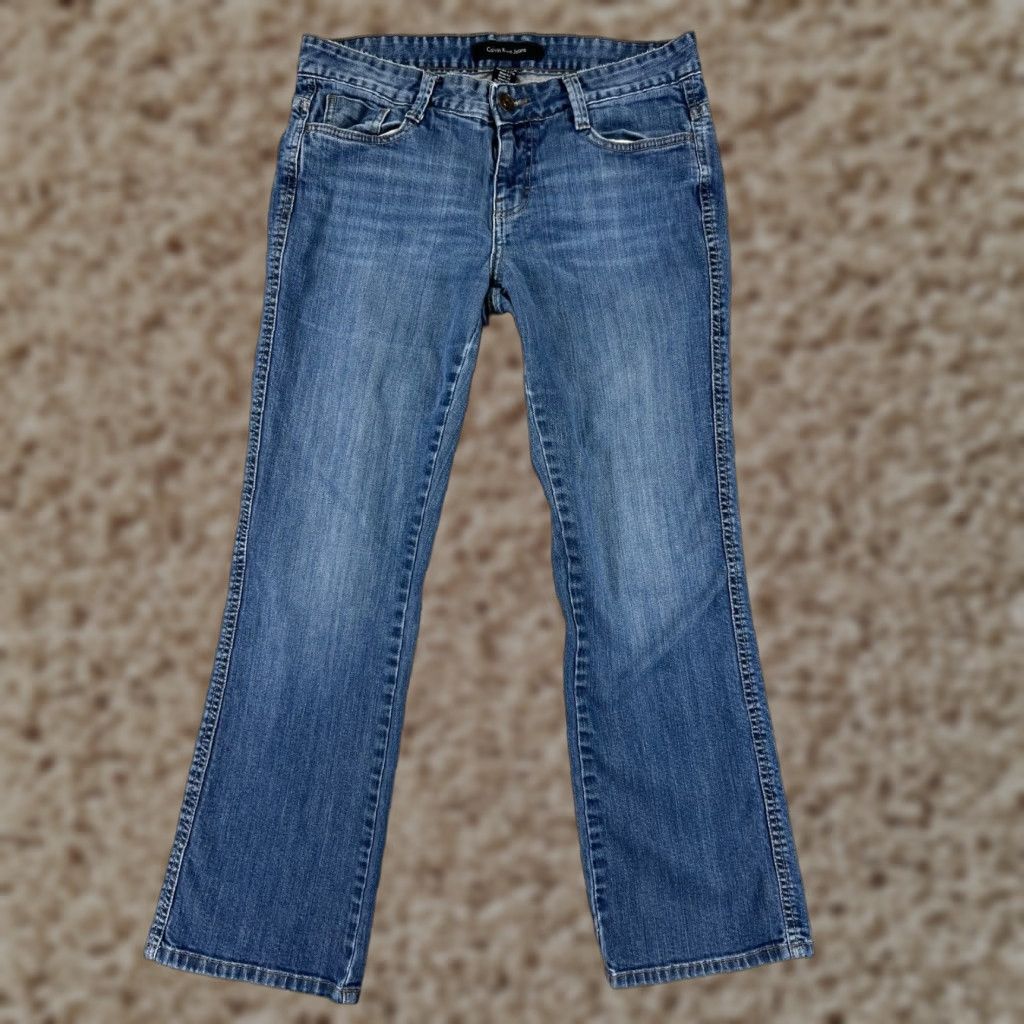 Calvin Klein Calvin Klein Jeans Women 8 Blue Denim Bootcut Embroidered Cotton Blend Denim Bootcut Size 30" / US 8 / IT 44 - 1 Thumbnail