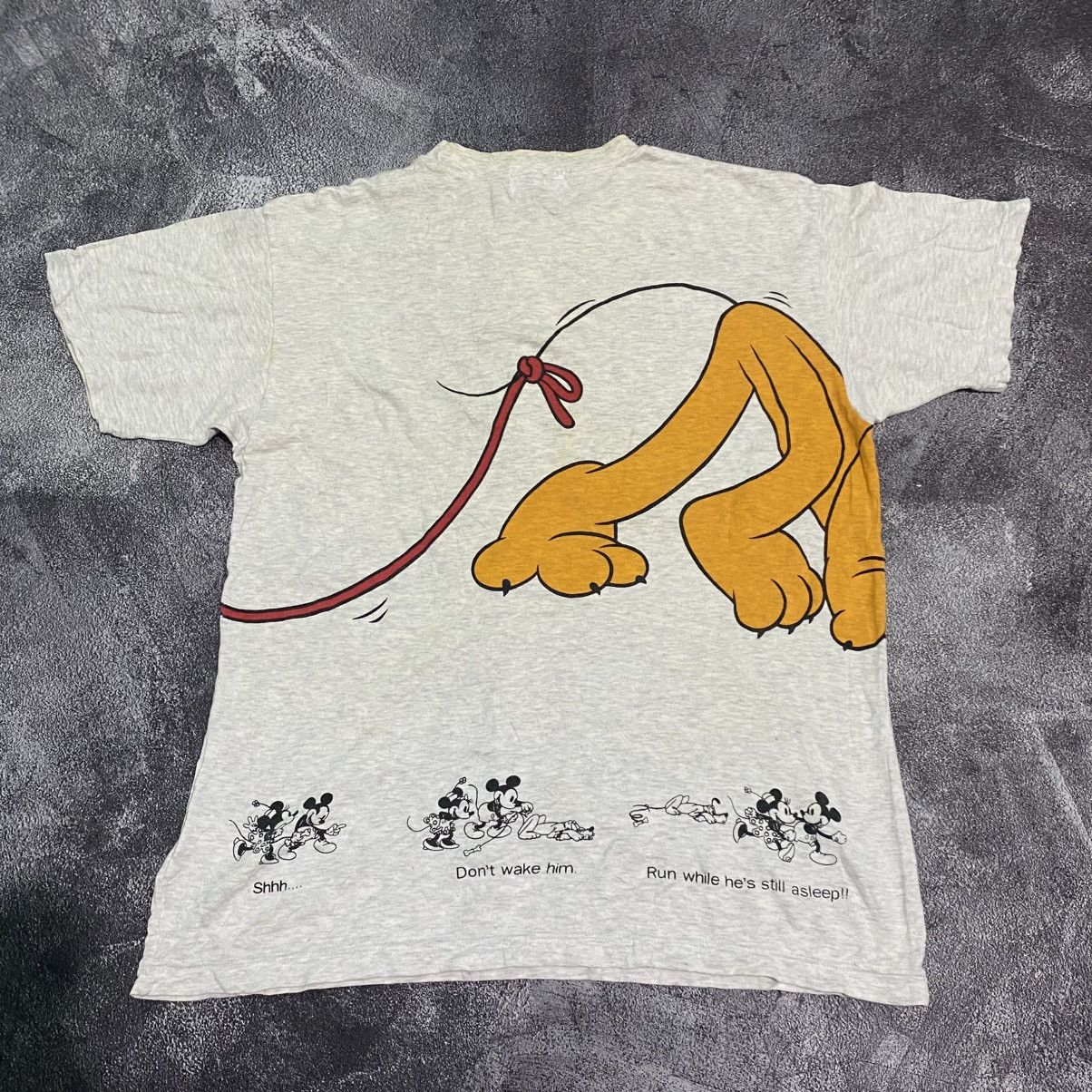 Disney Vintage Rare Disney Pluto Dog Mickey Mouse Big Print Tee Size US M / EU 48-50 / 2 - 4 Thumbnail
