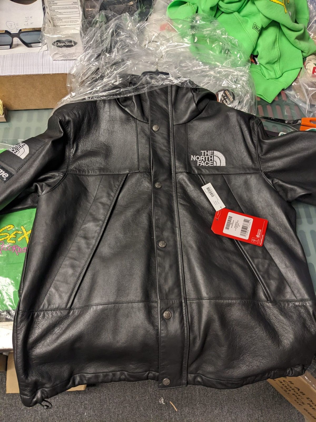 FW18 SUPREME THE NORTH FACE LEATHER MOUNTAIN PARKA JACKET M
