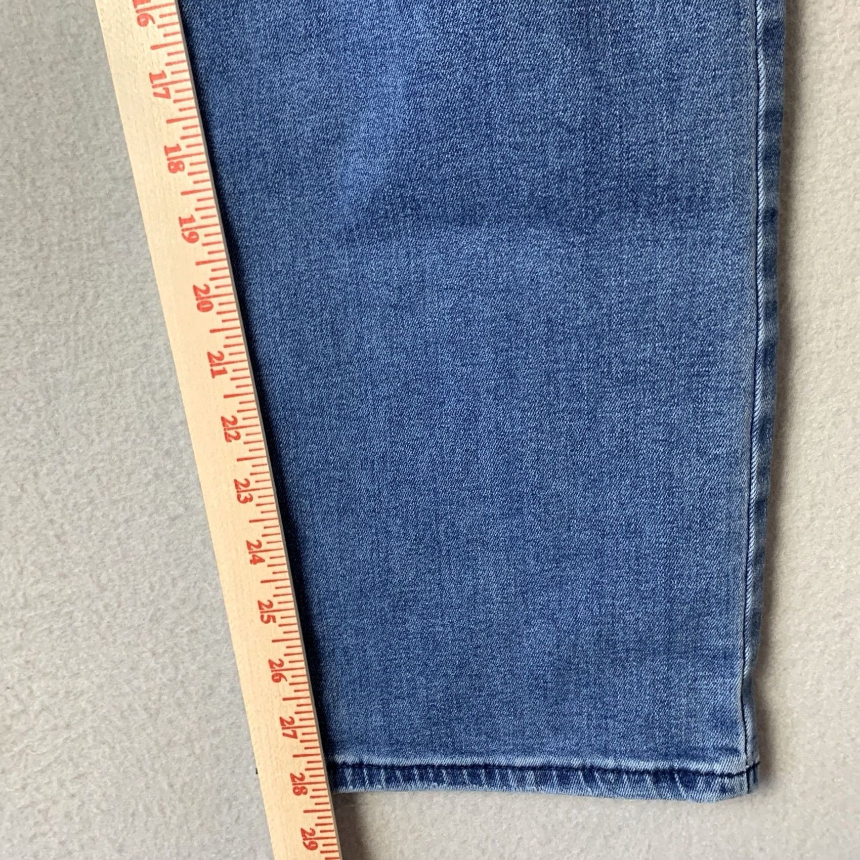 Mott & Bow Mott & Bow Jeans Mens 35x30 Blue Straight Stretch Denim Preppy Casual Regular Rise 5-Pocket Logo Button Zipper Size US 35 - 5 Thumbnail