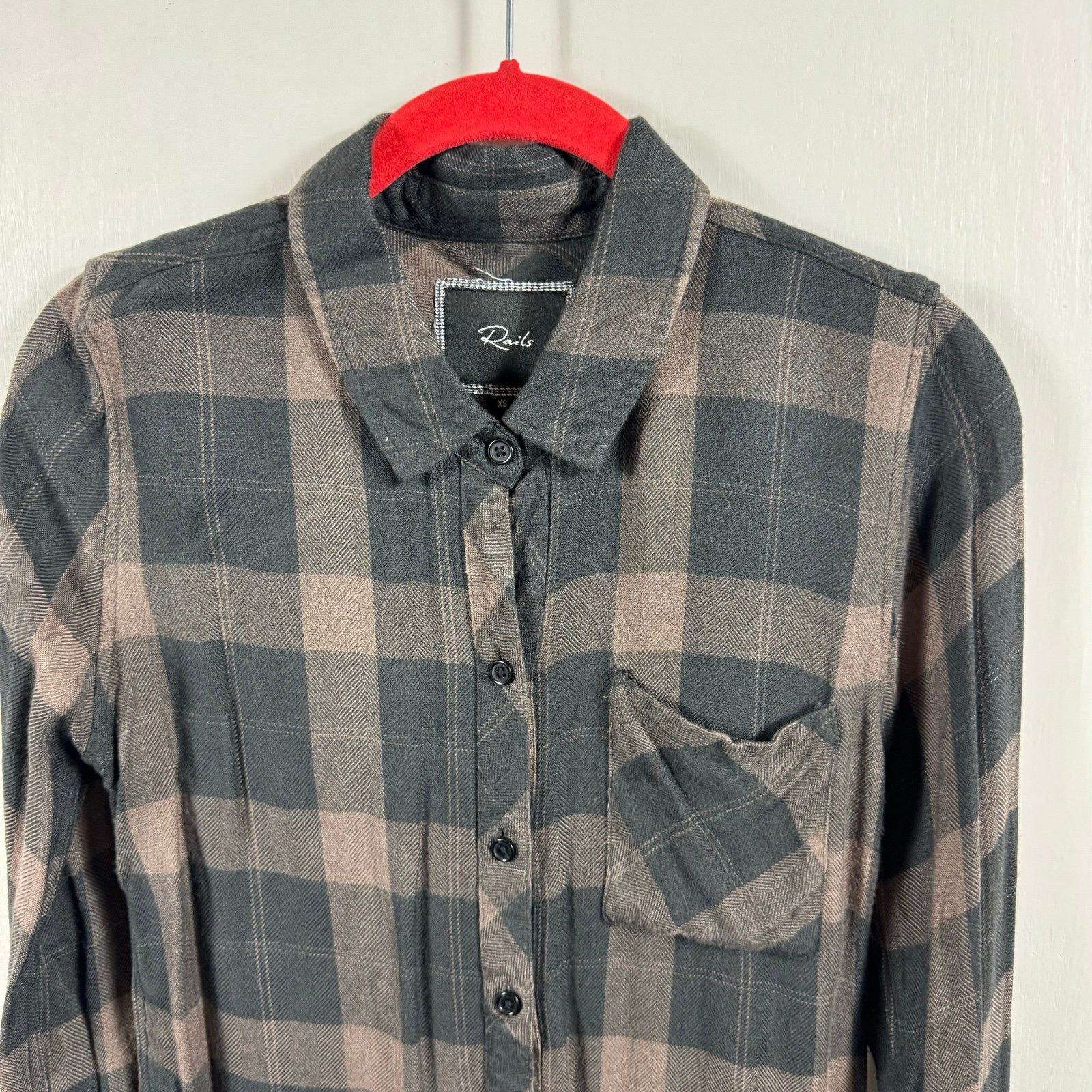Rails Rails Allison Plaid Shirt brown and black button up flannel Size XS / US 0-2 / IT 36-38 - 3 Thumbnail