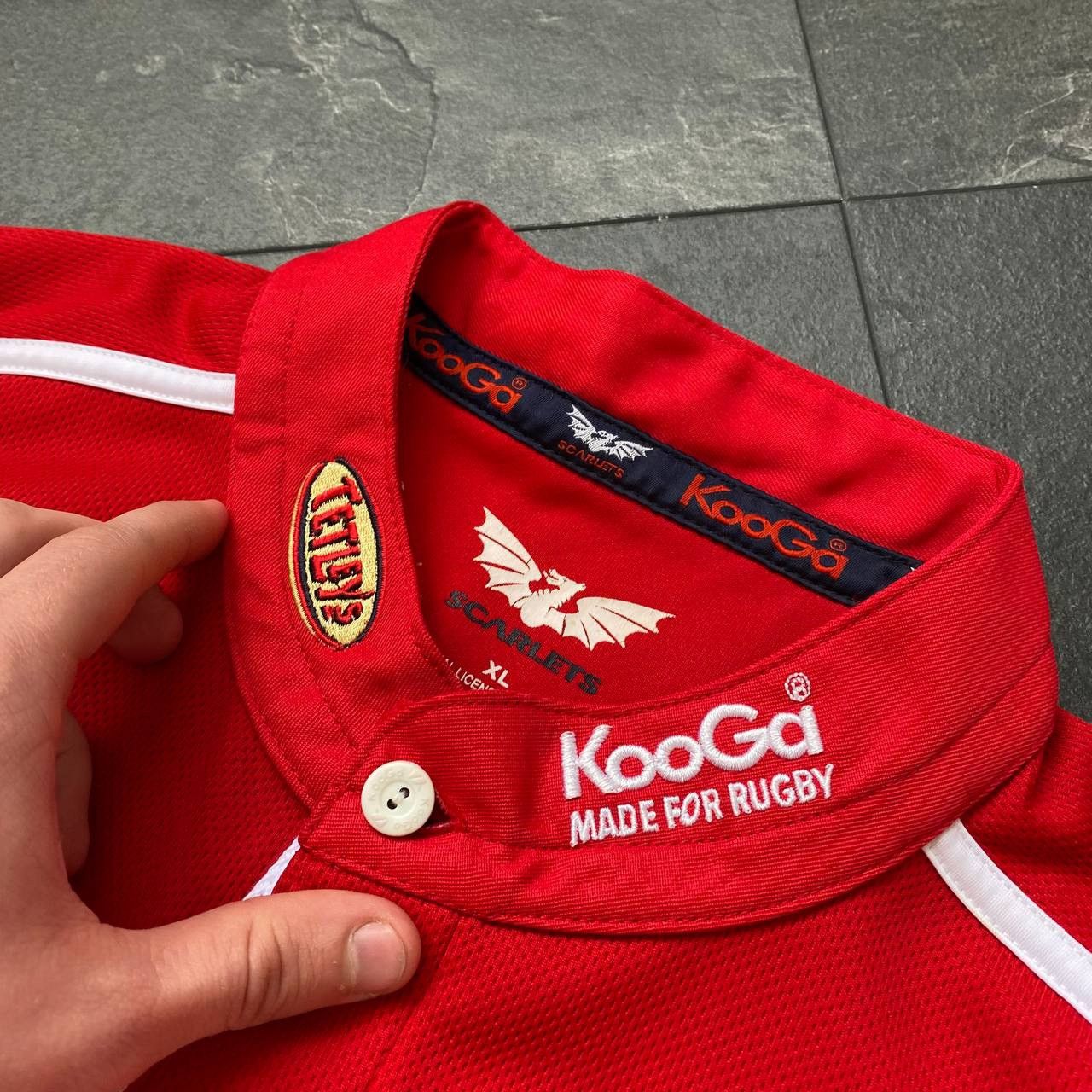 Vintage Kooga Llanelli Scarlets Home Rugby Shirt 2005-06 Size US XL / EU 56 / 4 - 7 Thumbnail