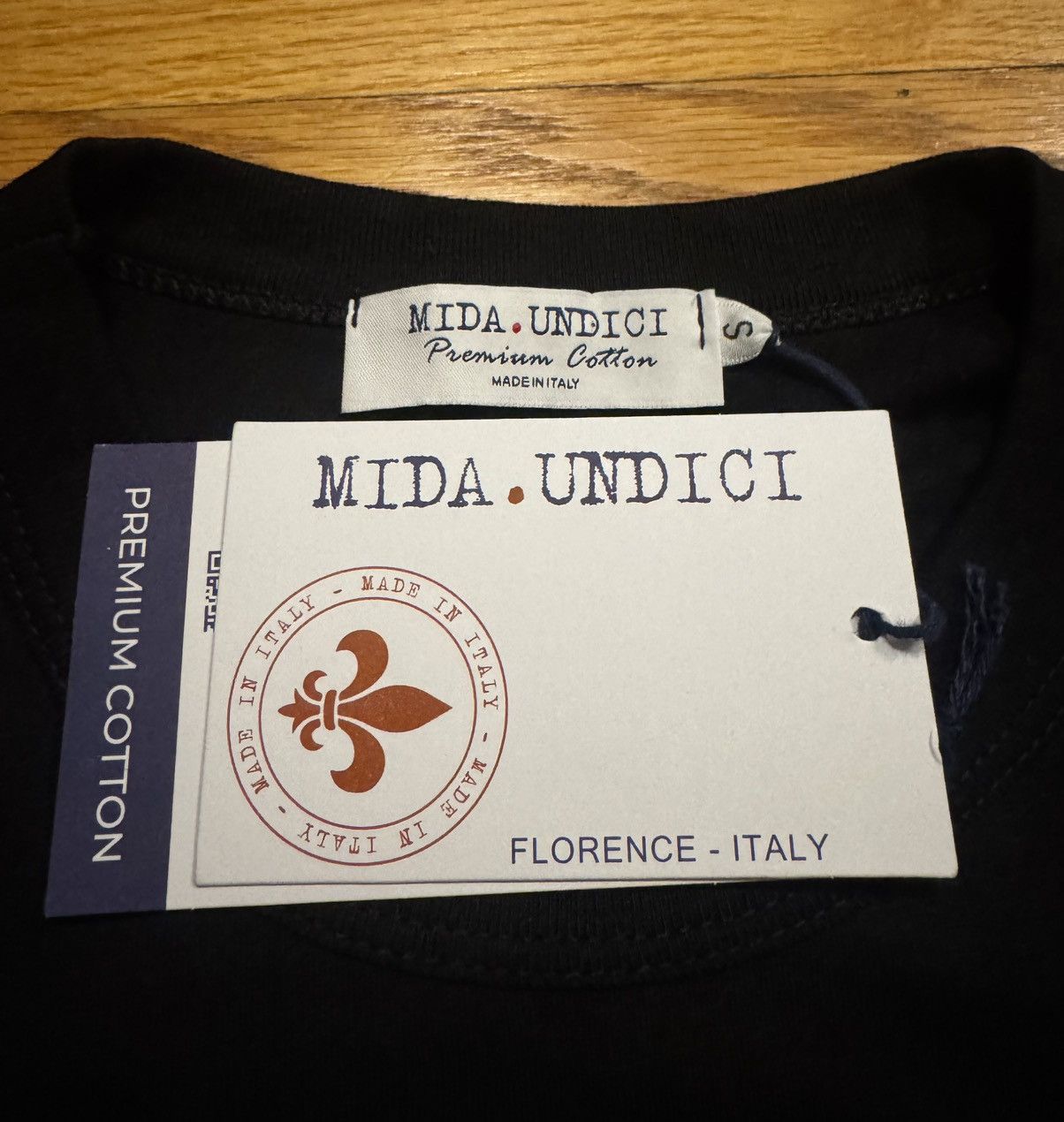 Other Mida Undici black premium cotton tee Size US S / EU 44-46 / 1 - 3 Thumbnail
