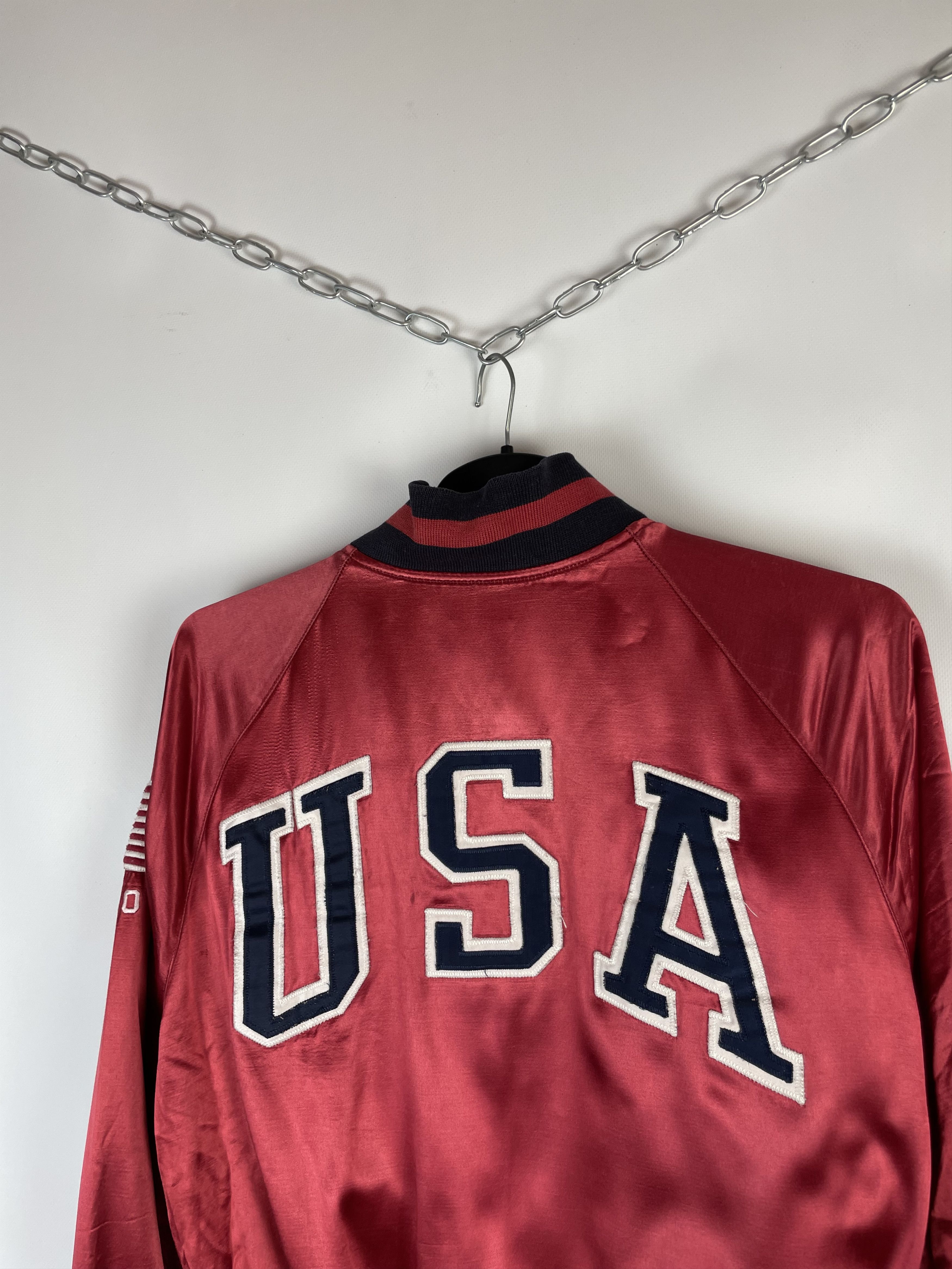 Polo Ralph Lauren Rare Vintage Polo Ralph Lauren Satin Jacket USA 80s Size US L / EU 52-54 / 3 - 11 Thumbnail