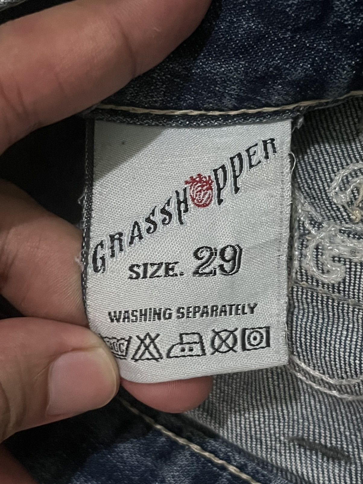 Ed Hardy ⚡️Insane⚡️Grashopper Skull Trinity Embroidered Rip Flare Jeans Size US 29 - 23 Thumbnail