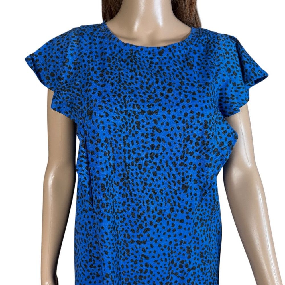 Vince Camuto NWT New Vince Camuto Animal Print Shift Blue Dress Size S Size S / US 4 / IT 40 - 3 Thumbnail