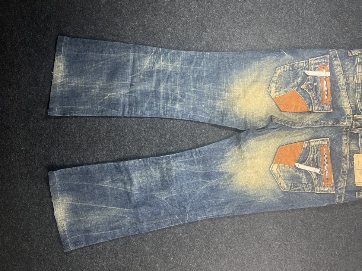 In The Attic FADE 🔥 Lolita Concert Club Flare Honeycomb Whiskered Jeans Size US 32 / EU 48 - 6 Thumbnail