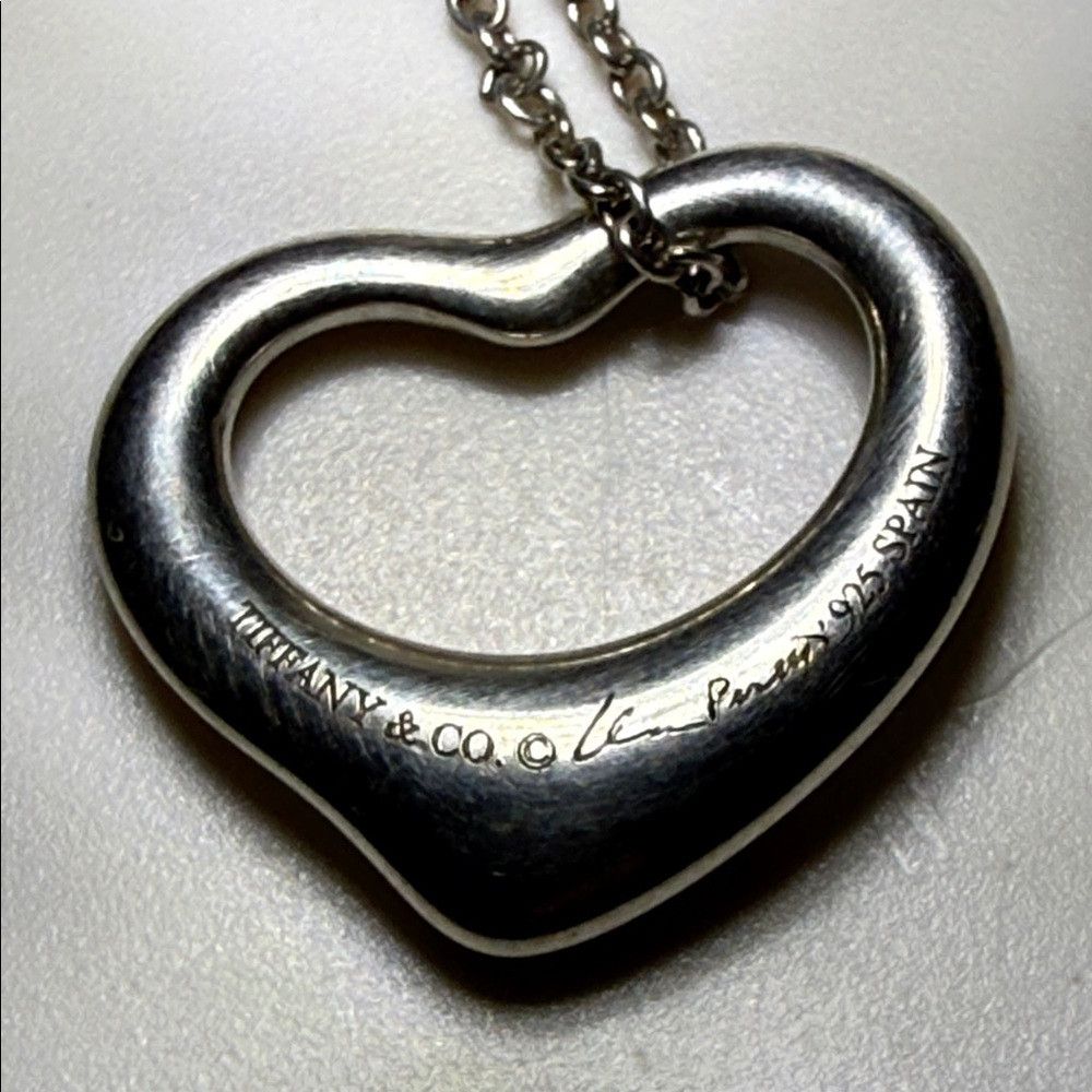 Tiffany & Co. Tiffany & Co. Elsa Peretti Open Heart Pendant Necklace – St Size ONE SIZE - 3 Thumbnail