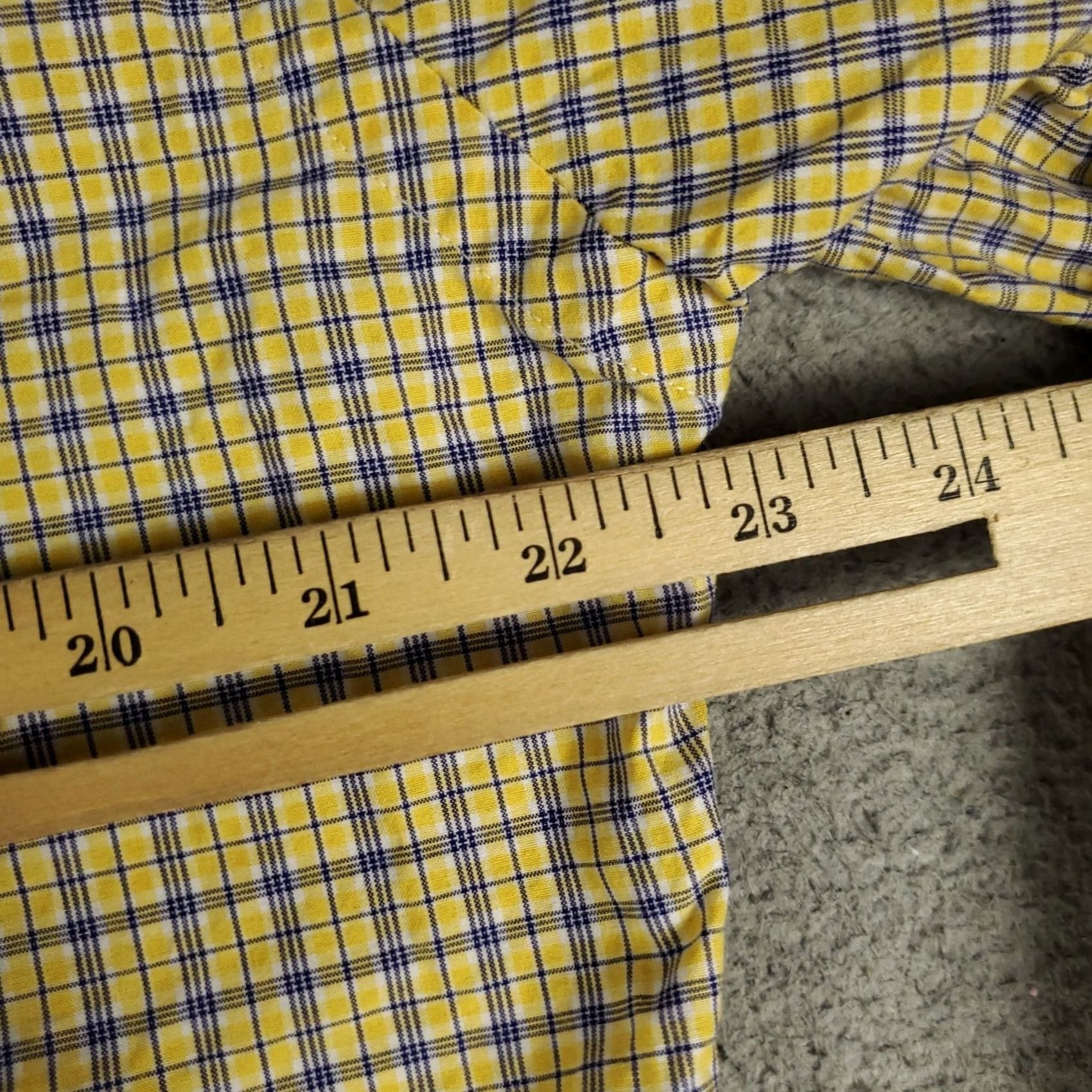 Ralph Lauren Ralph Lauren Shirt Mens 16 Yellow Plaid Dress Button Up Long Sleeve Size 42R - 5 Thumbnail