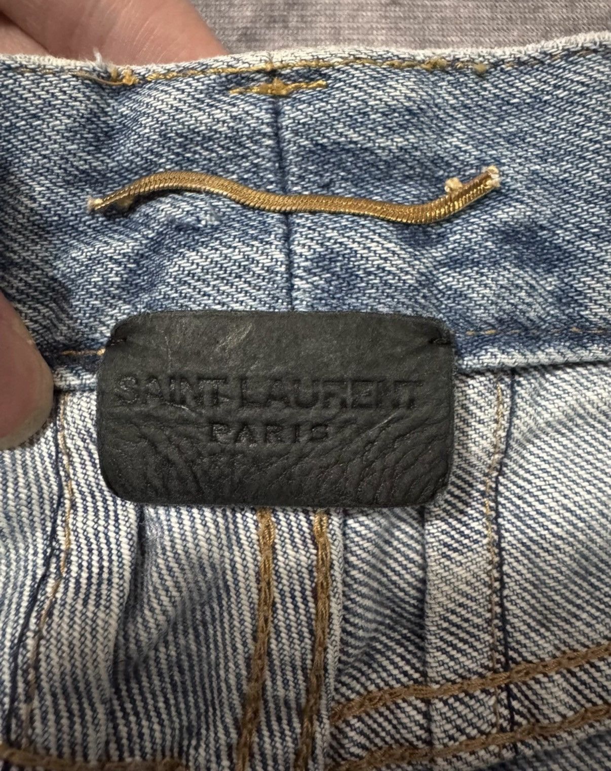 Saint Laurent Paris Saint Laurent 16FW Flared Frayed Hem Denim Jeans Size US 26 / EU 42 - 6 Thumbnail