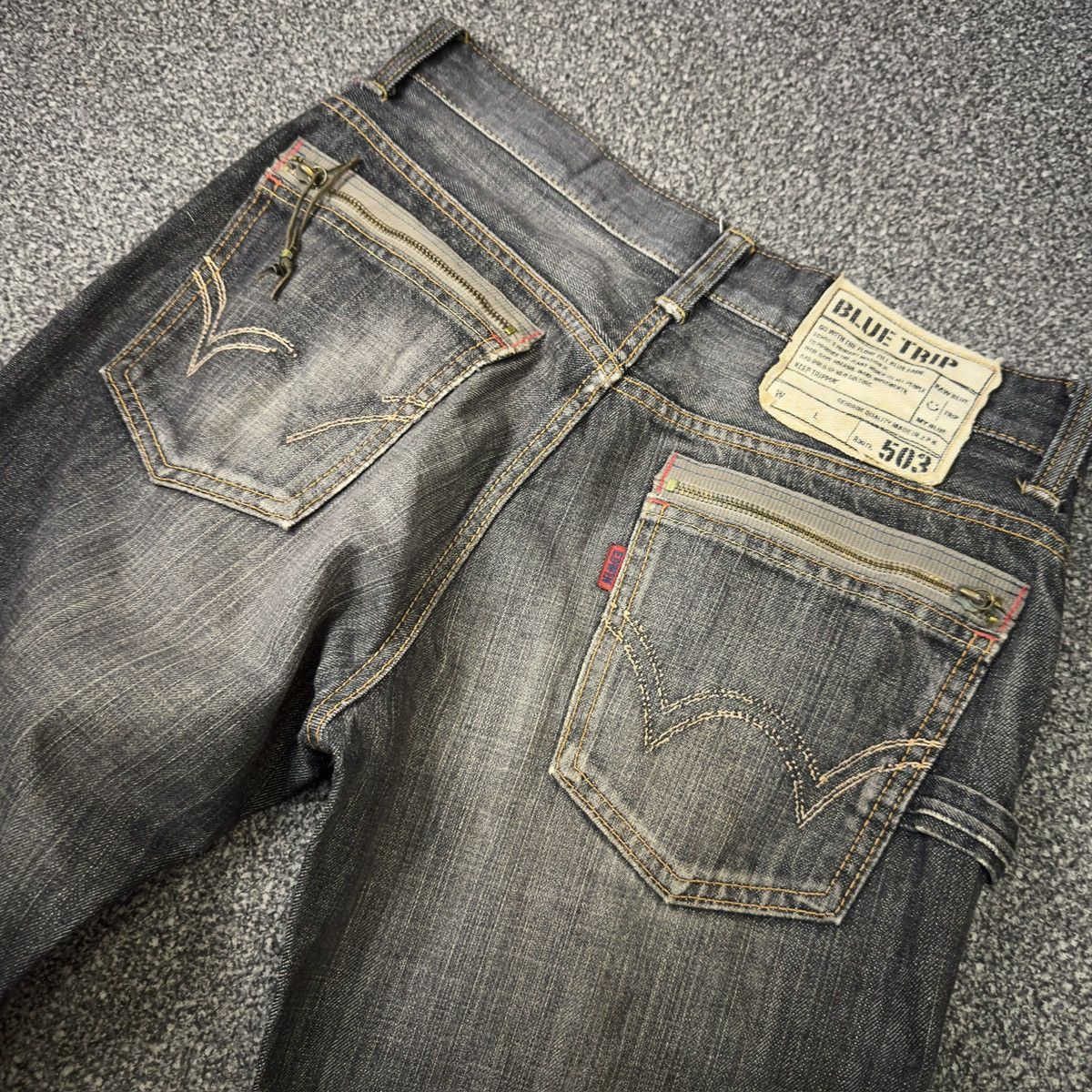 Hysteric Glamour Edwin Blue Trip 503 Black Distressed Denim ifsixwasnine Size US 32 / EU 48 - 8 Thumbnail