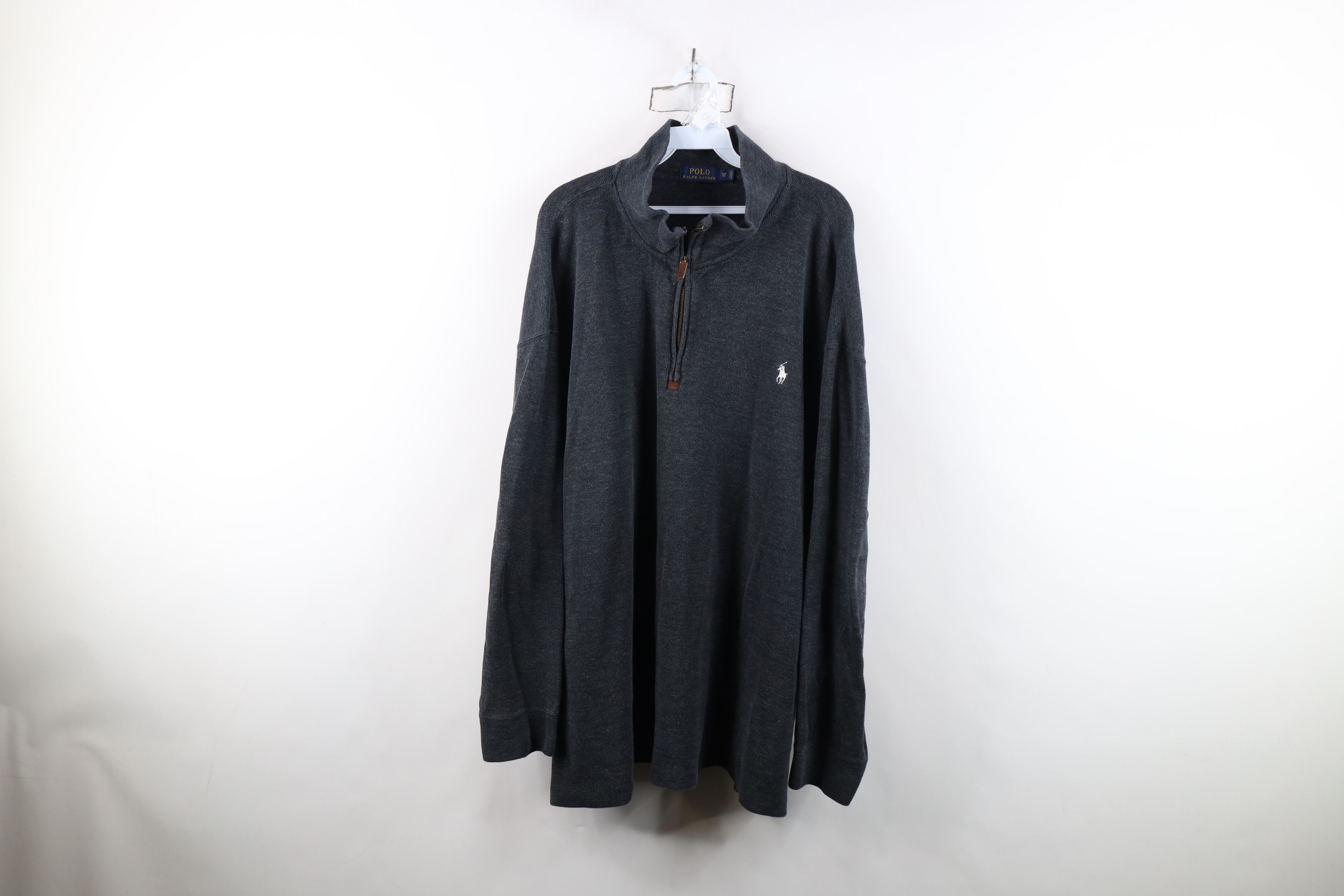 Ralph Lauren Vintage Ralph Lauren Cotton Ribbed Knit Half Zip Sweater Size US XXL / EU 58 / 5 - 1 Thumbnail