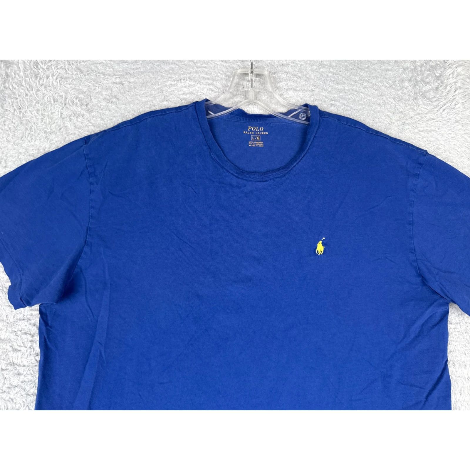 Ralph Lauren Polo Ralph Lauren Shirt Adult Large Blue 100% Cotton Short Sleeve Crew Neck Mens Size US L / EU 52-54 / 3 - 4 Thumbnail