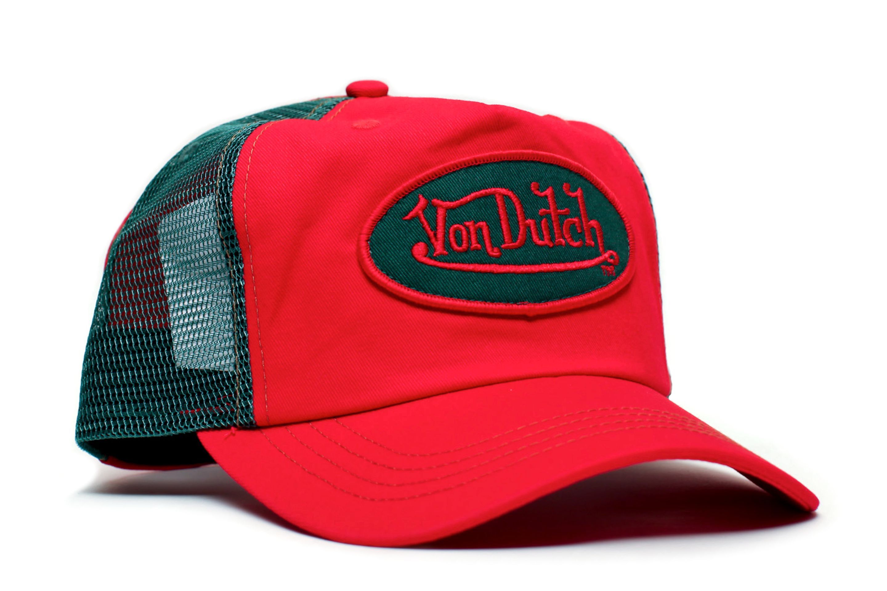 Other Authentic Vintage Von Dutch Red/Green Mesh Cap Hat Snapback Size ONE SIZE - 1 Thumbnail