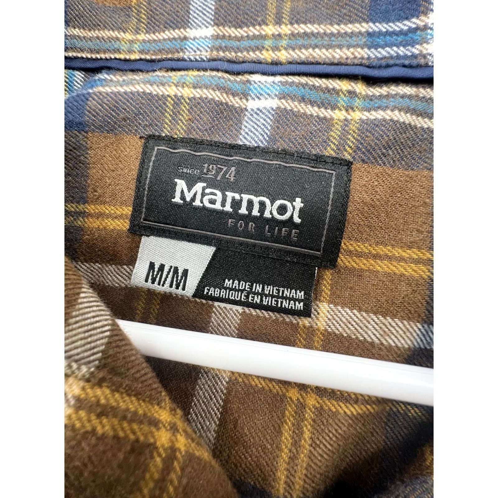 Marmot Marmot Button-Up Shirt Plaid Flannel Brown Tan Orange Men’s Medium Size M Chest 46 Outdoor Casual Travel Pocketed Regular Fit Size US M / EU 48-50 / 2 - 5 Thumbnail