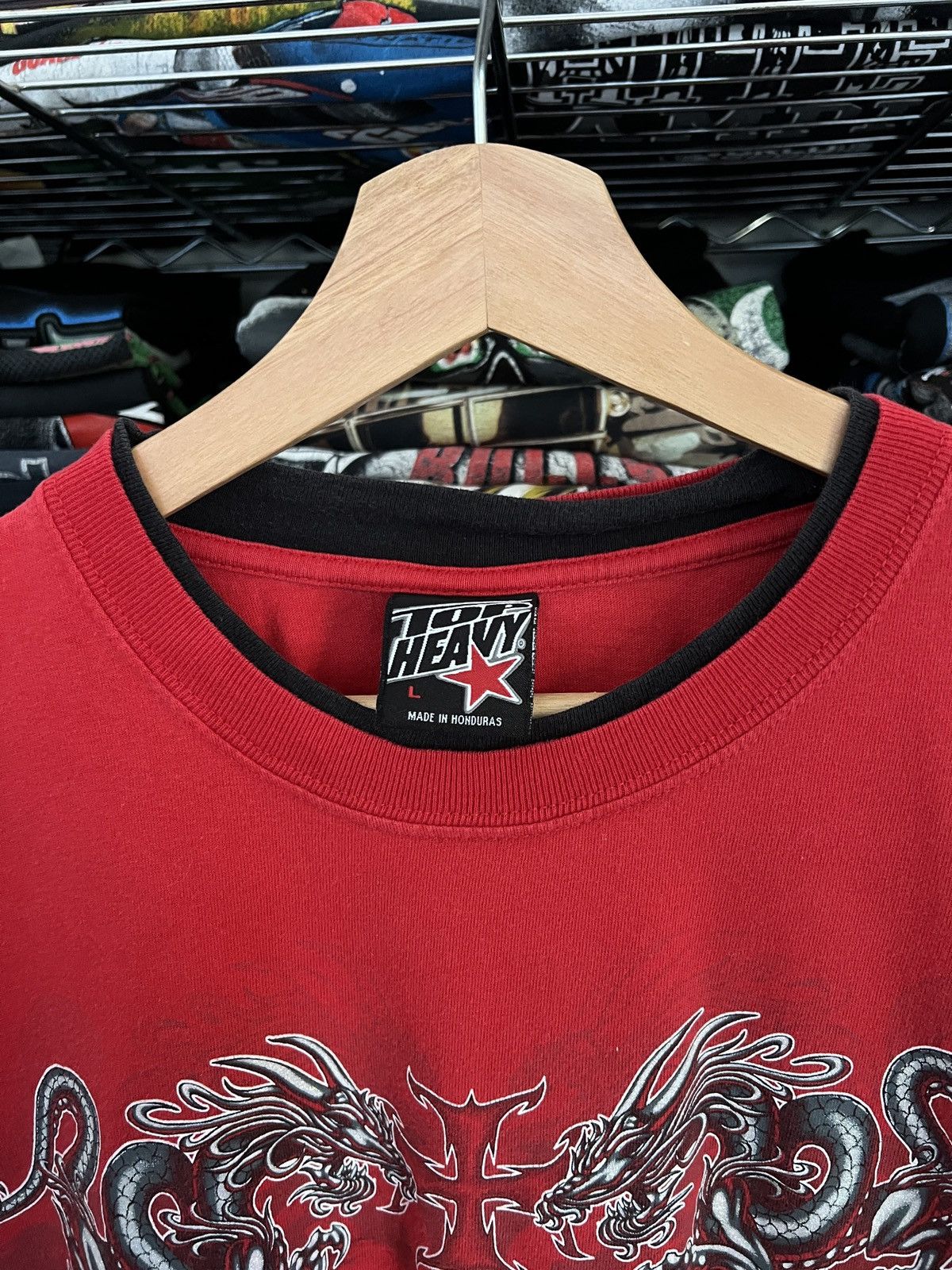 JNCO 2000s Top Heavy Y2K Dragons Cross Youth Tee Size US XS / EU 42 / 0 - 2 Thumbnail