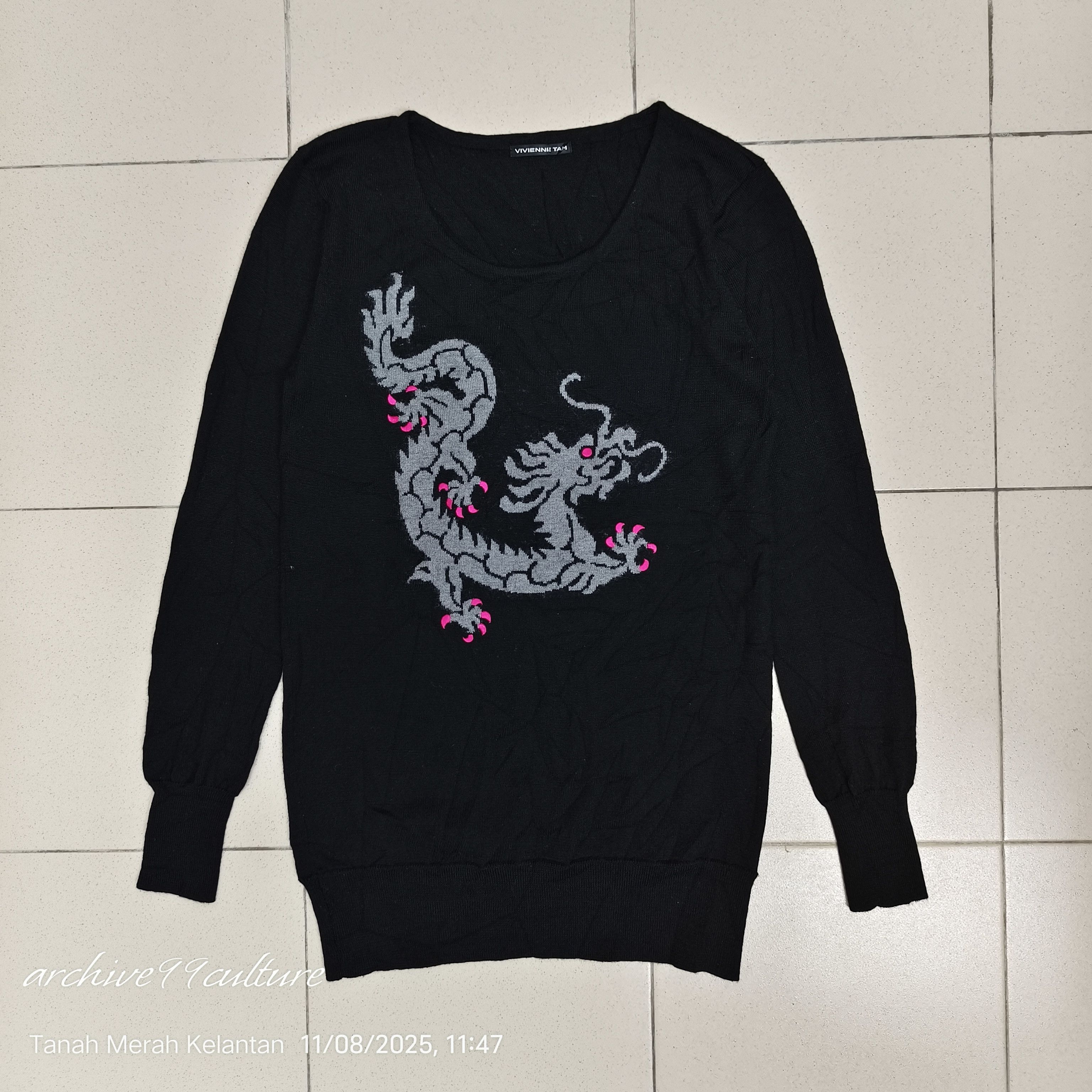 Vivienne Tam Aw2000 VIVIENNE TAM Intarsia dragon motive knit shirt Size ONE SIZE - 1 Thumbnail