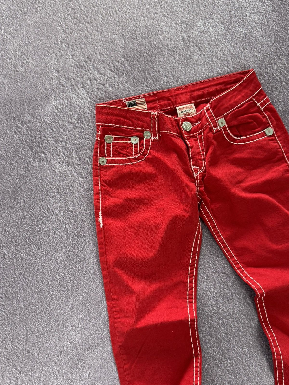 True Religion True Religion Vintage Red Denim Jeans Size 28" / US 6 / IT 42 - 5 Thumbnail