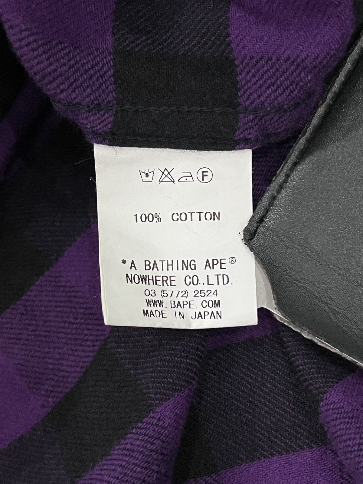Bape A Bathing Ape OG 2000s Purple & Black Plaid Flannel Shirt Size US S / EU 44-46 / 1 - 11 Thumbnail