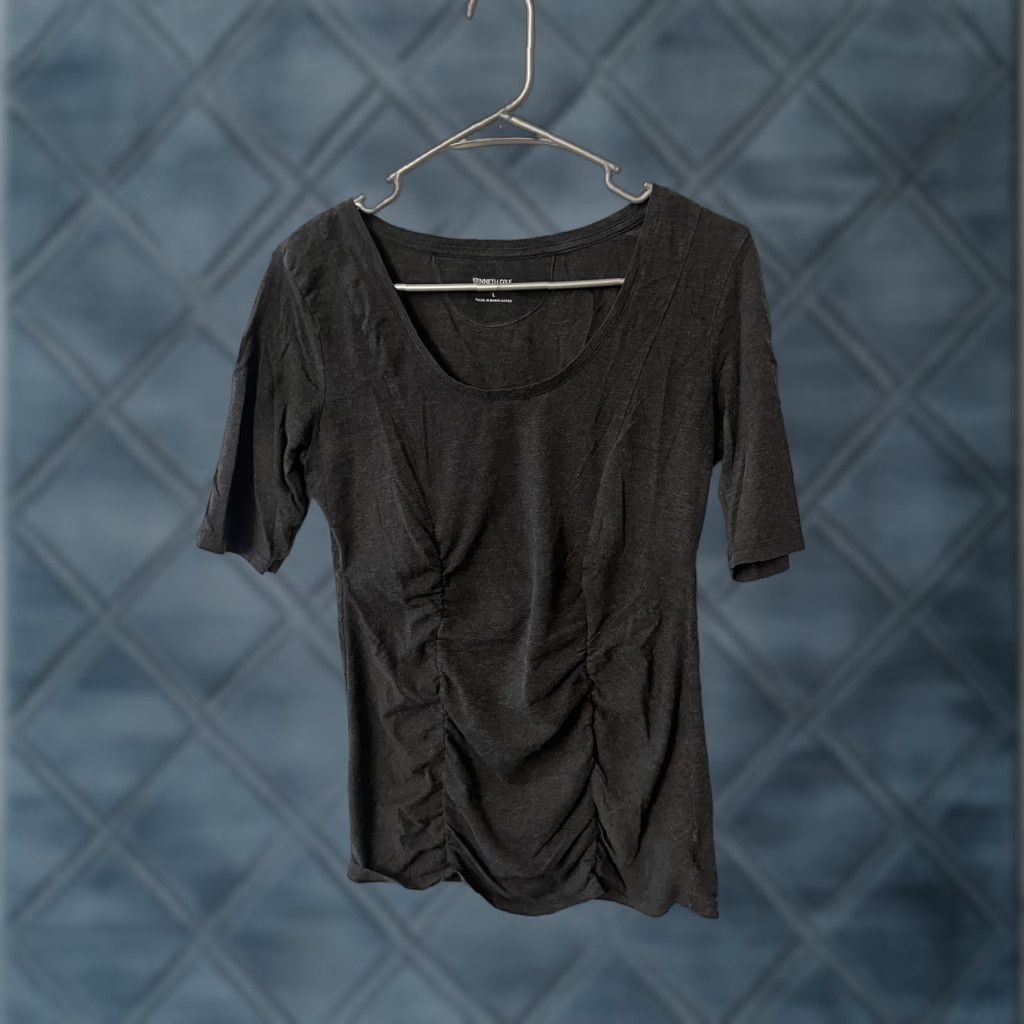 Kenneth Cole Kenneth Cole Reaction T-Shirt Women Scoop Neck Long Grey L Size L / US 10 / IT 46 - 1 Thumbnail