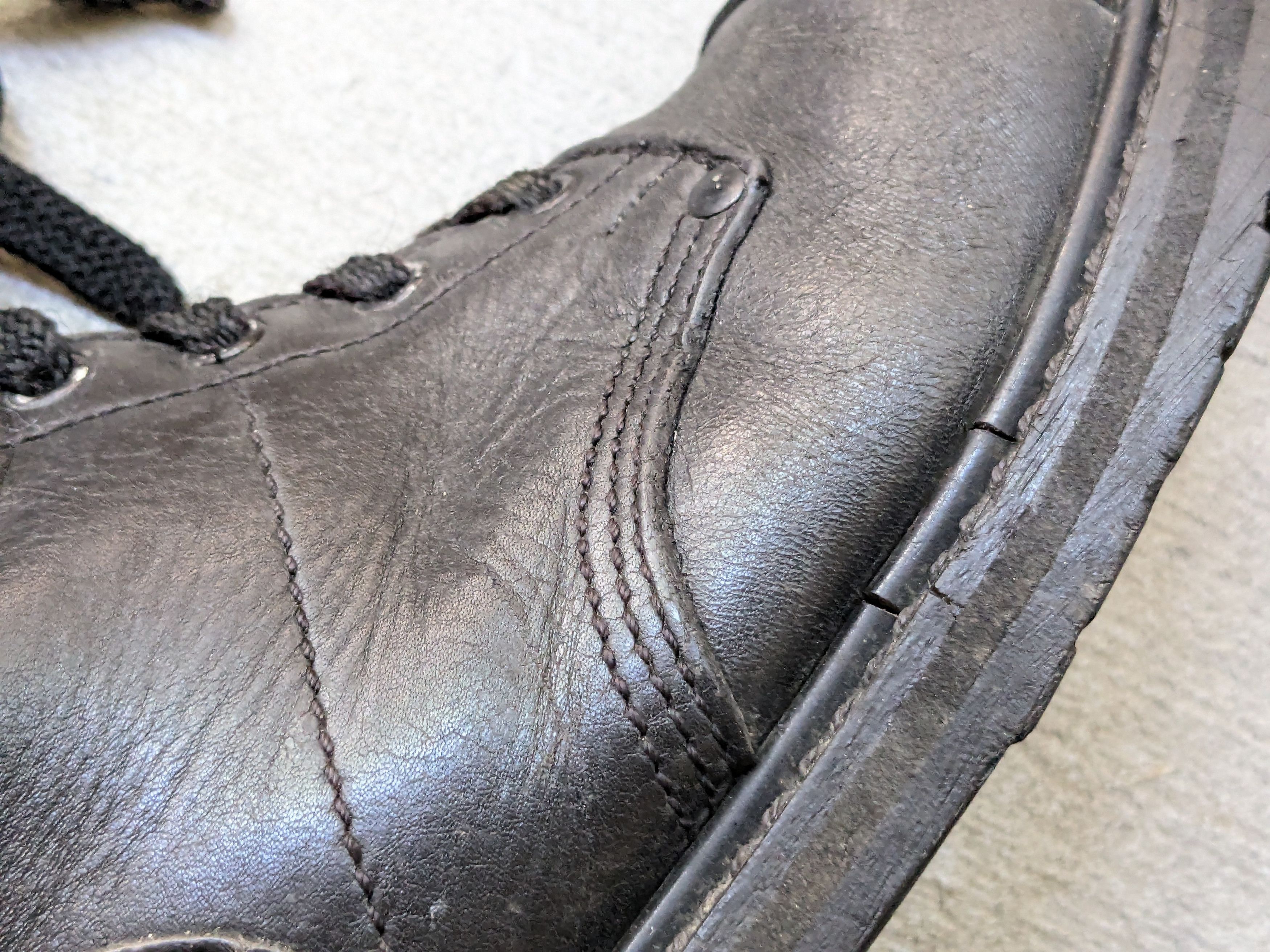 Genuine Leather Vintage Combat Boots Black 9.5 Leather Chunky Biker Moto Size US 9.5 / EU 42-43 - 10 Thumbnail