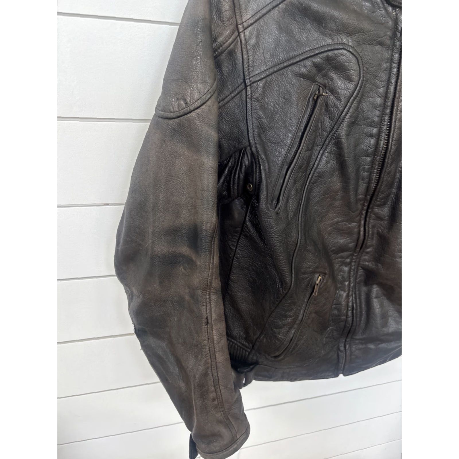 Vintage VINTAGE Wilsons Leather Bomber Jacket Coat Mens L Brown Full Zip Leather Size US L / EU 52-54 / 3 - 3 Thumbnail