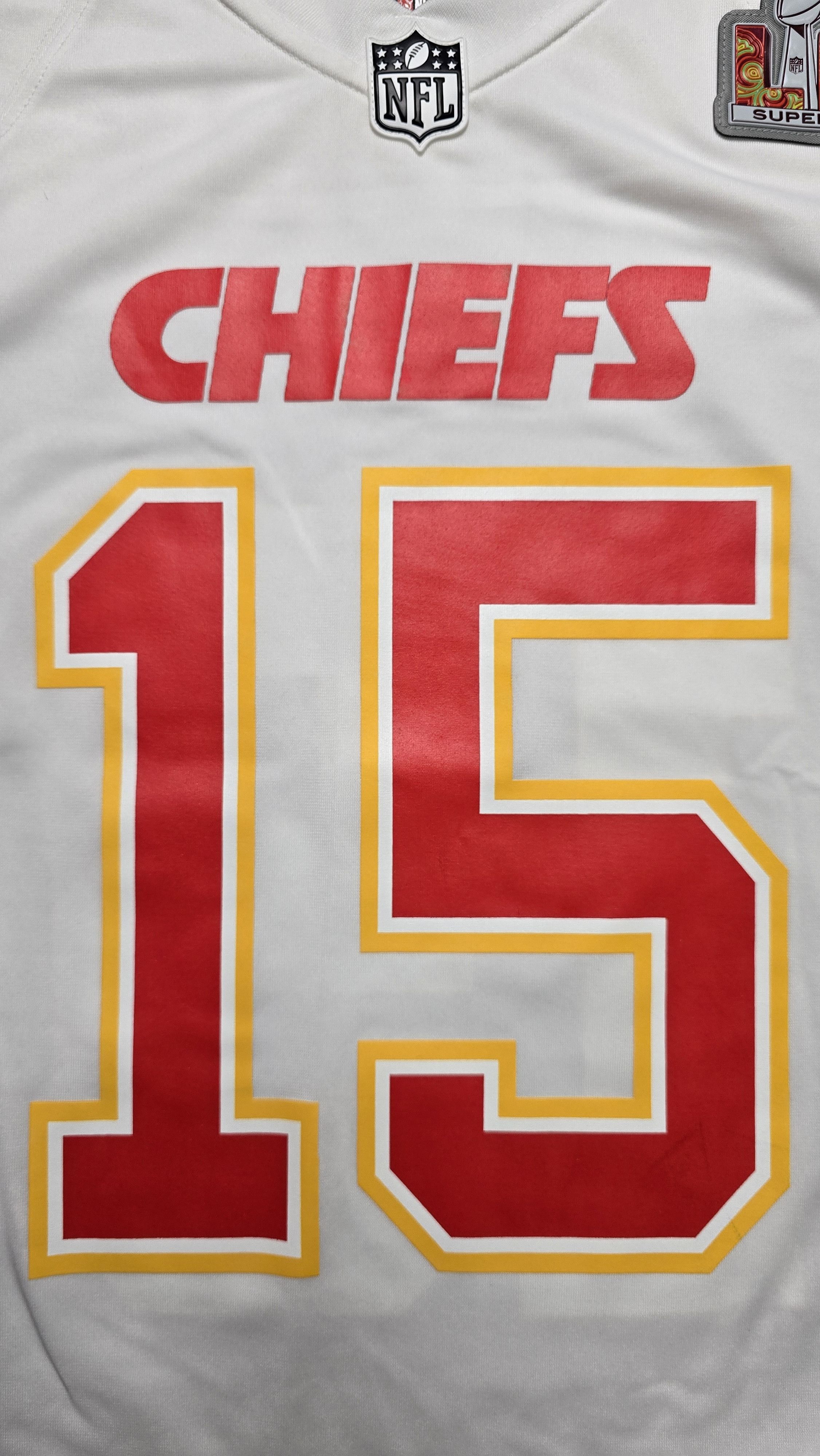 Nike Mahomes #15 Chiefs Super Bowl LIX Tundra White Game Jersey Size US XL / EU 56 / 4 - 12 Thumbnail
