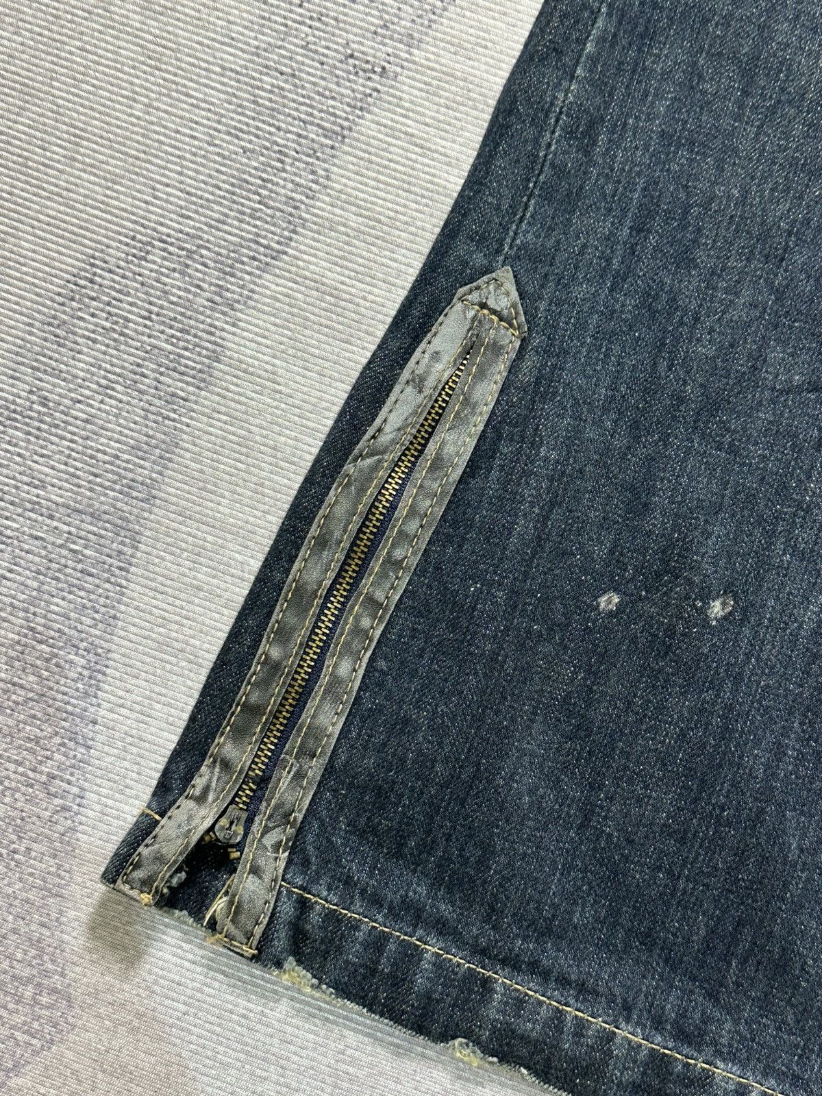 GOSTAR DE FUGA 2000s Flare Fuga Black Stone Washed Denim Jeans Size US 36 / EU 52 - 6 Thumbnail