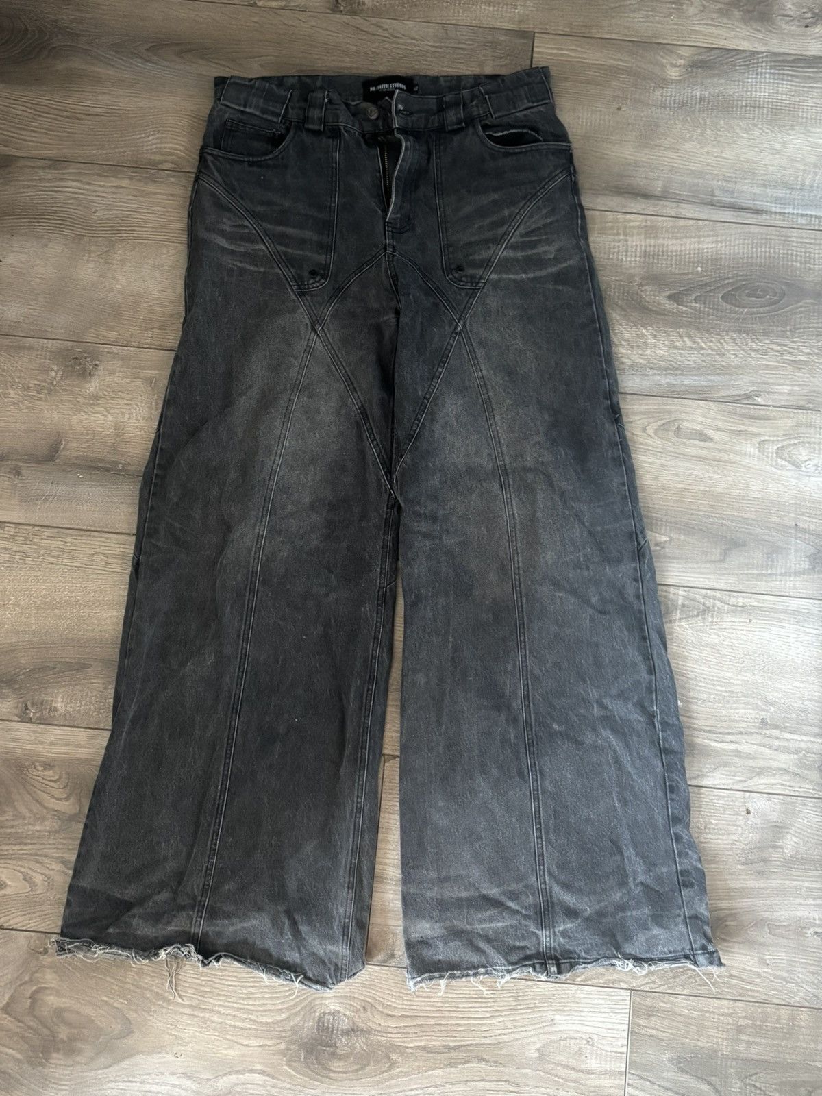 No Faith Studios Nofaithstudio sun faded dune baggy denim | Grailed